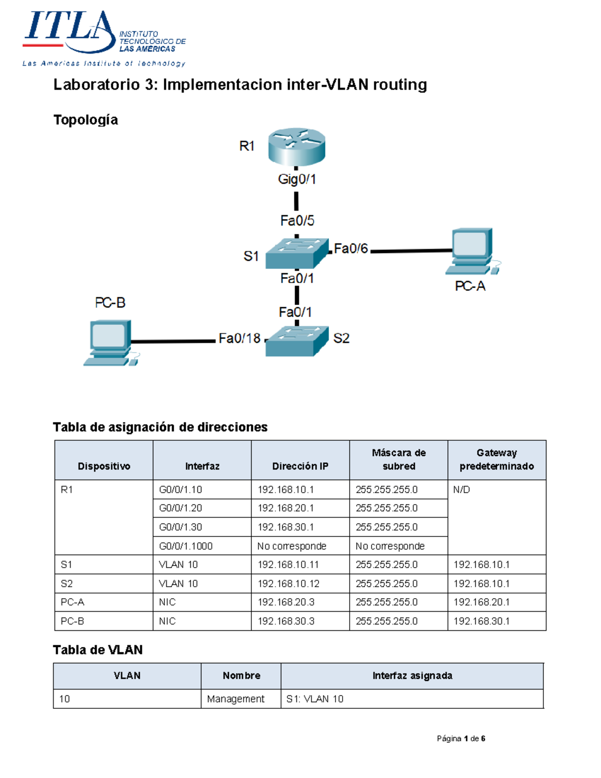 3 Lab - Inter-VLAN Routing Configuration and Verification - Studocu