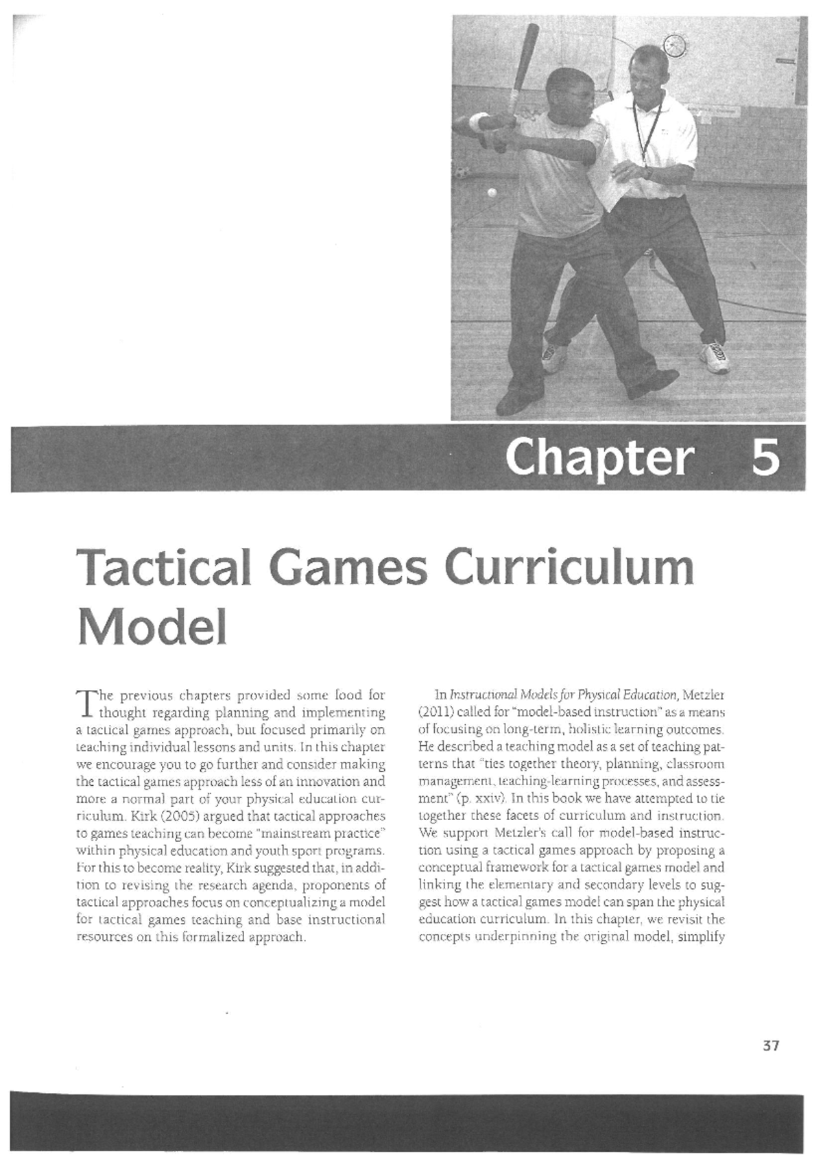 Chapter 5: Tactical Games Curriculum Model in Physical Education - Studocu