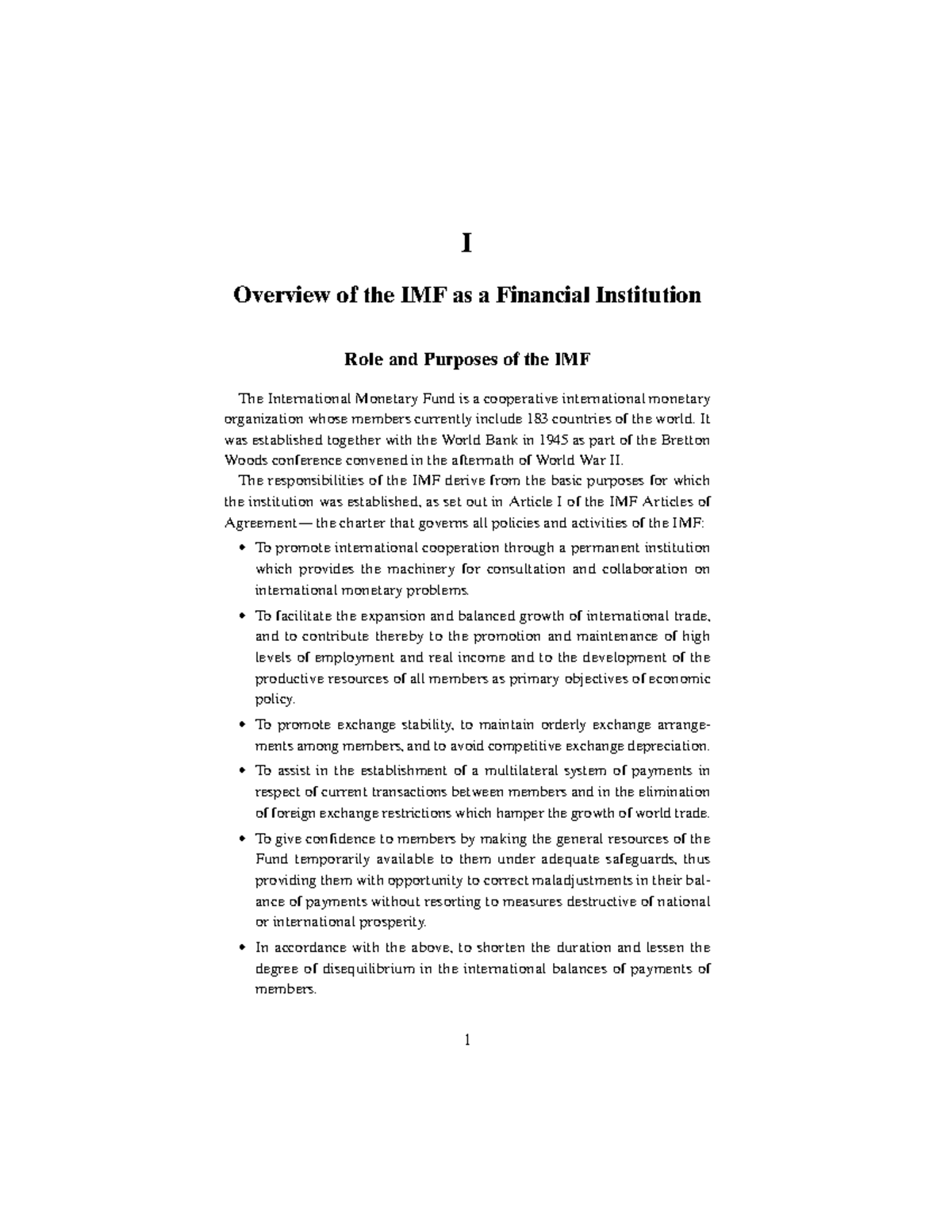 IMF Overview: Financial Organization & Operations Explained - Studocu