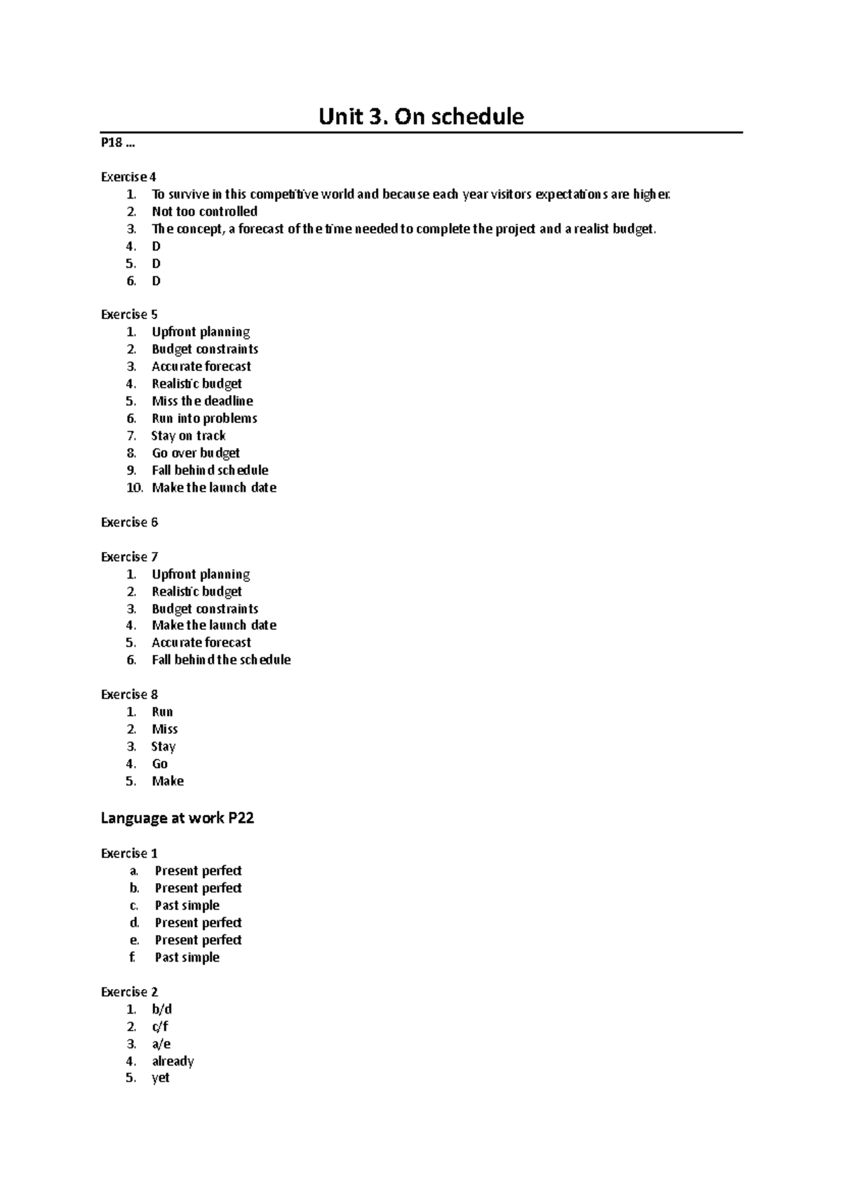 Unit 3: Effective Project Management Strategies and Exercises - Studocu