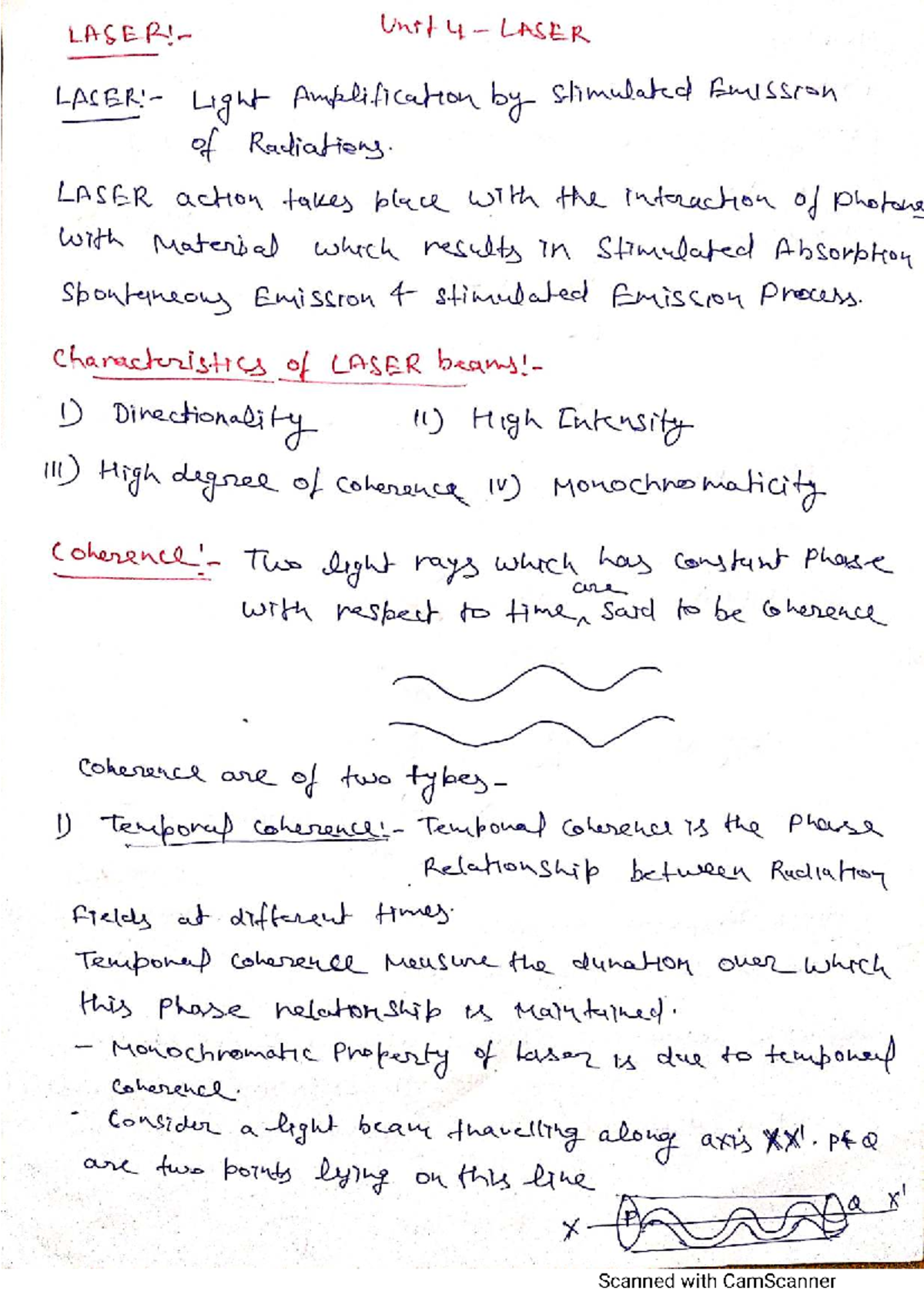 Unit 4: LASER Principles and Applications in Applied Science - Studocu