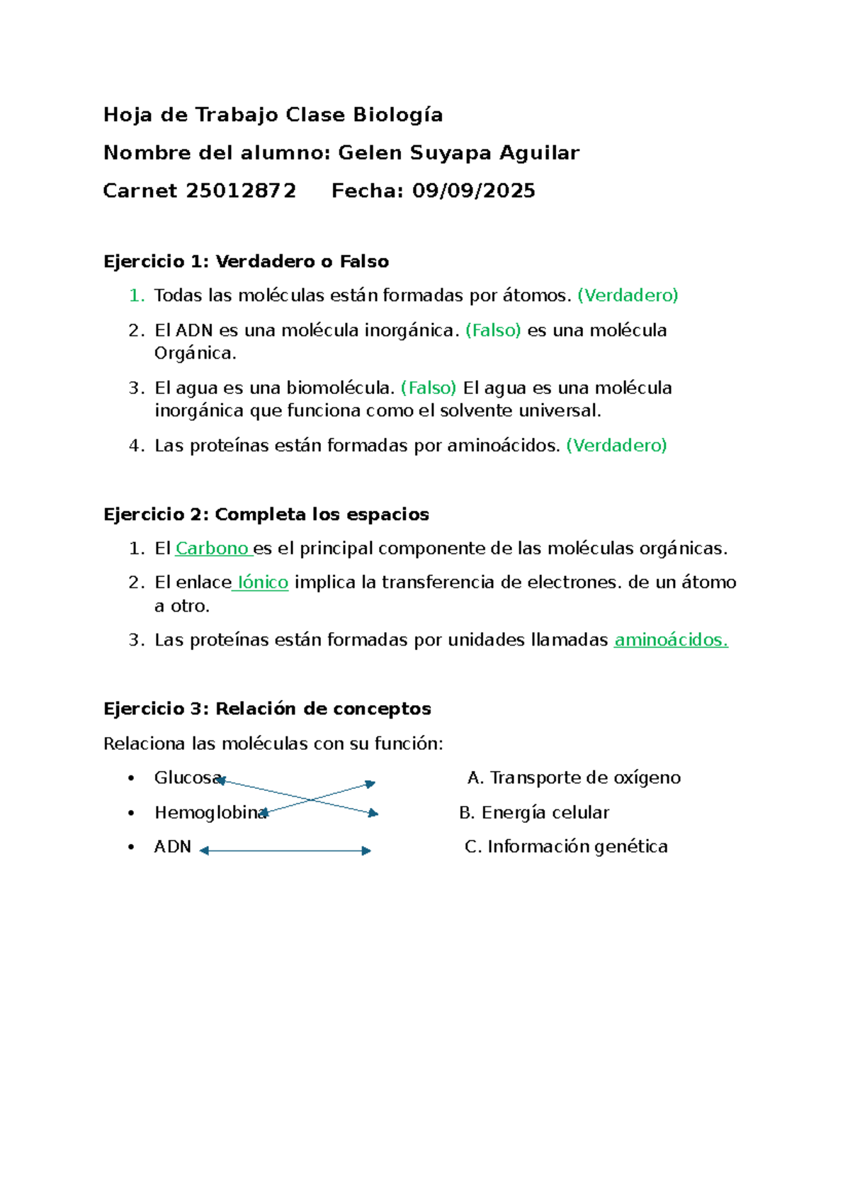 Hoja de Trabajo 2.1 Clase Biología - Ejercicios y Conceptos Clave - Studocu, image size:1200x1696
