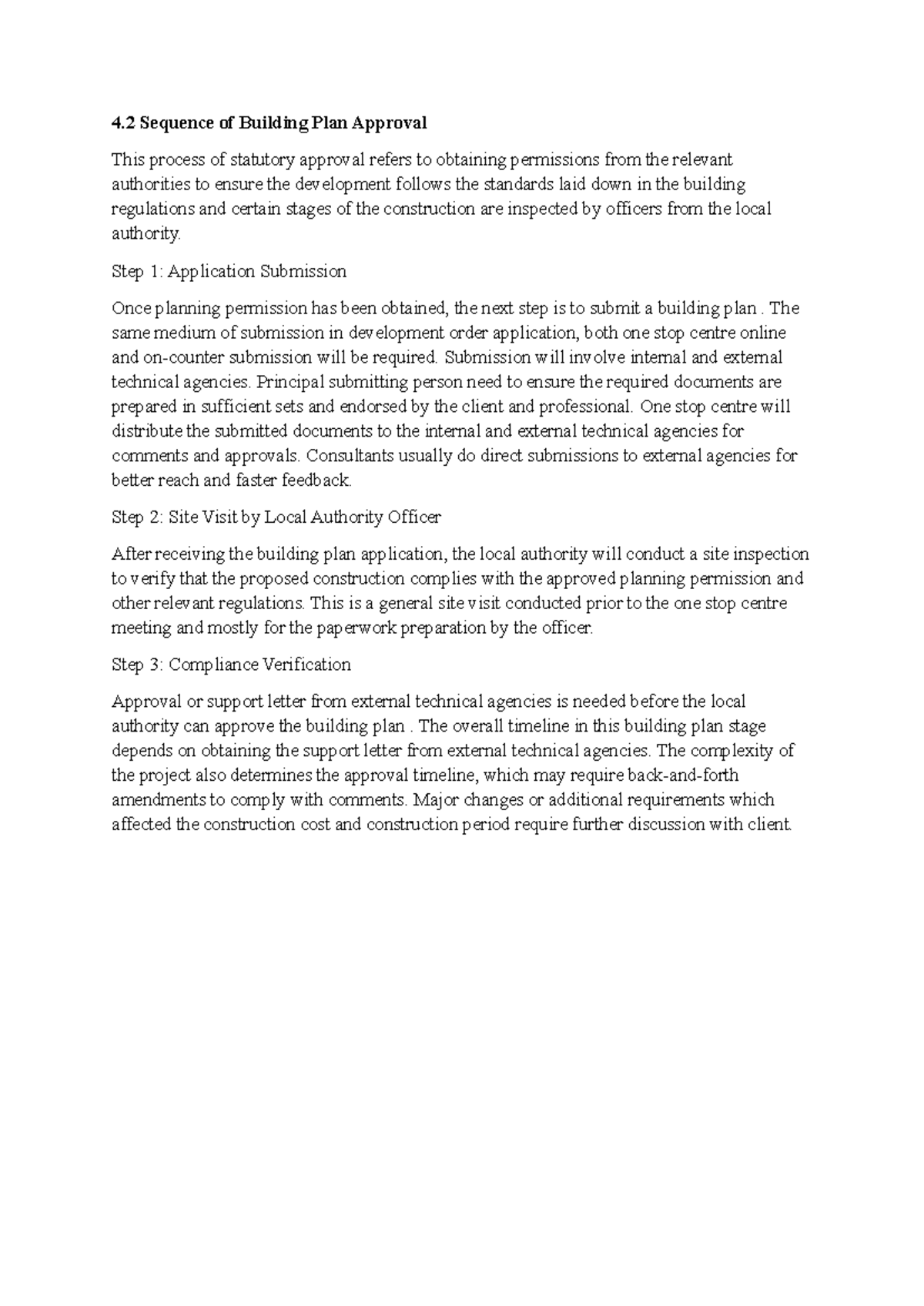 4.2 Building Plan Approval Process: Steps & Compliance - Studocu