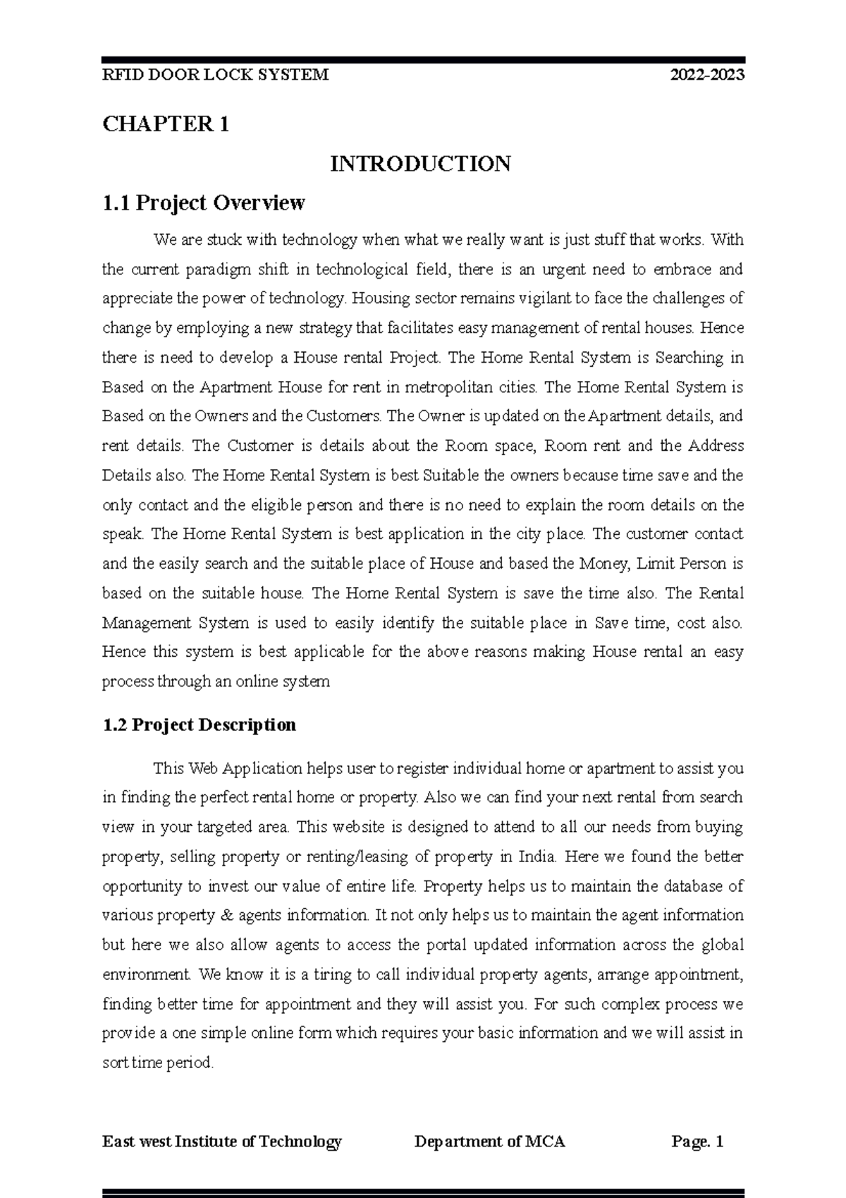 House Rental Management System: Project Overview & Design Document ...