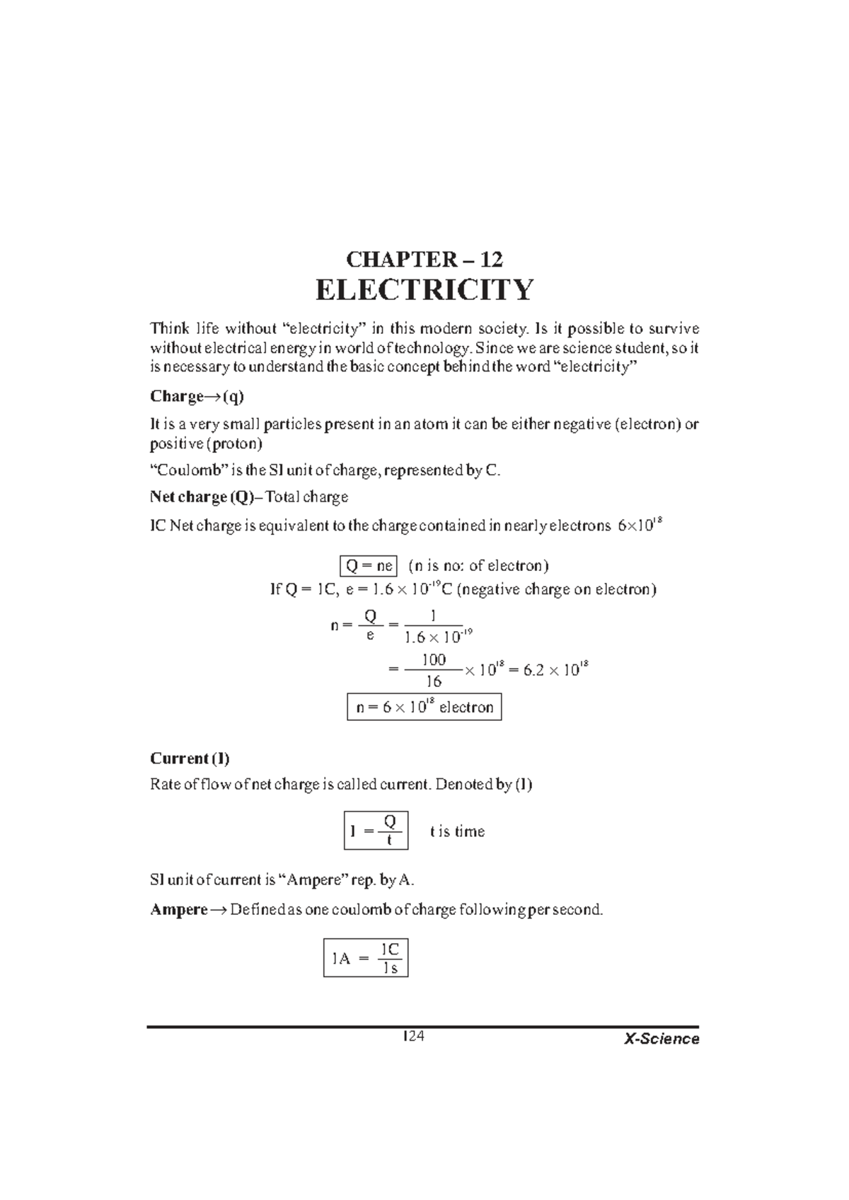 10 science notes 12 Electricity 1 - CHAPTER – 12 ELECTRICITY Think life ...