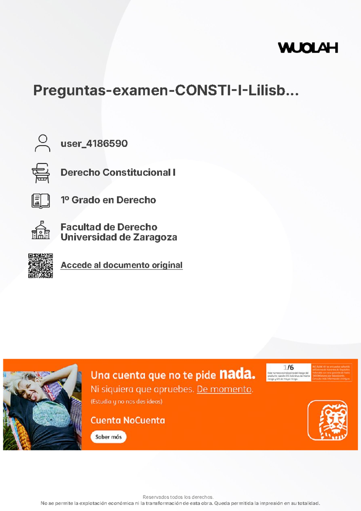 Preguntas de Examen de Derecho Constitucional I (1º Grado) - Lilisbet ...