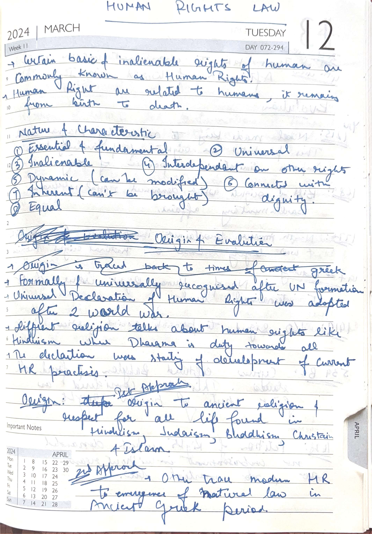 HR Unit 1&2 compressed - HANDE MAD NOTES - HUMAN RIGHTS LAW 2024 MARCH ...