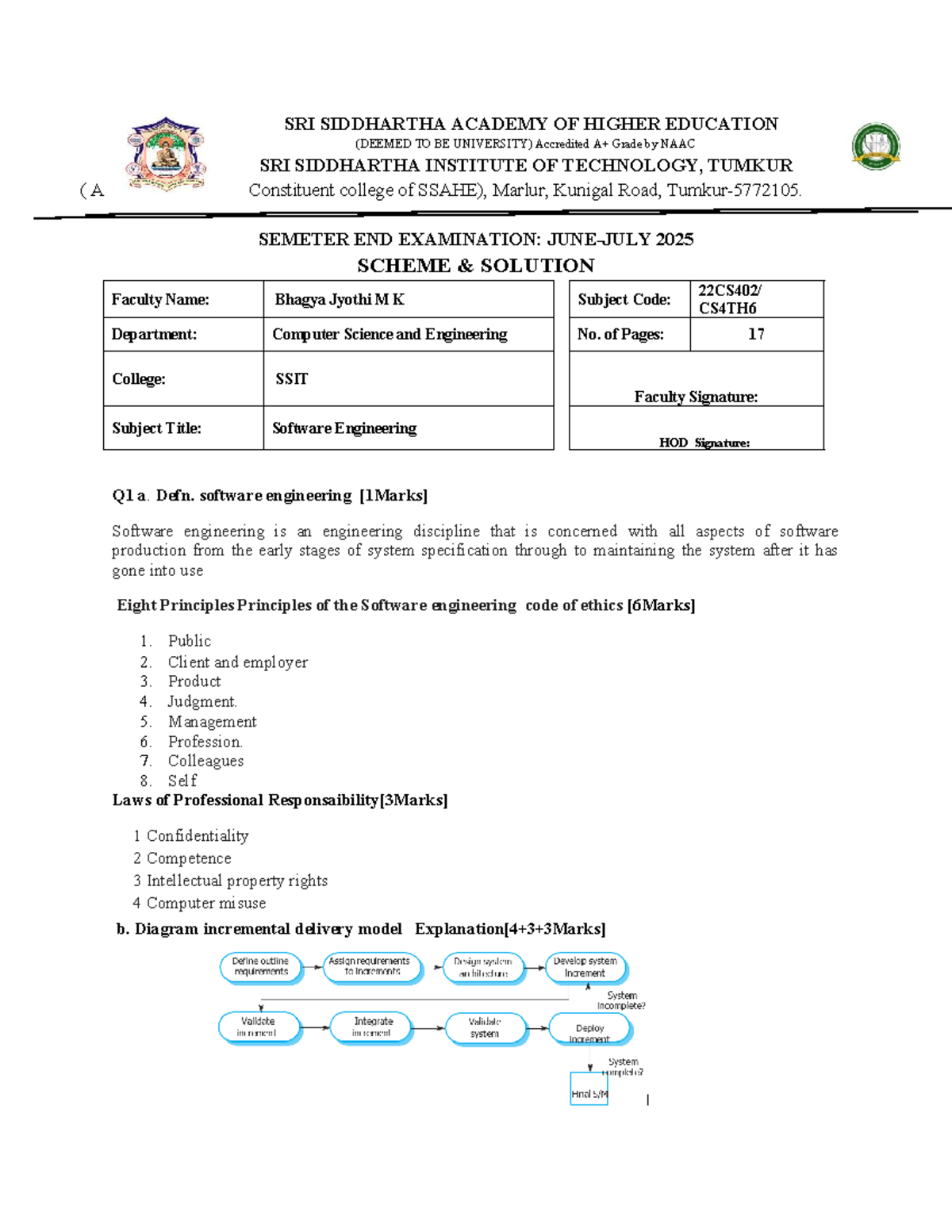 CS4TH6 Software Engineering Semester End Exam Solutions - 2025 - Studocu