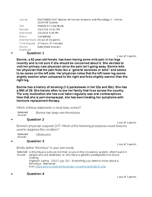 Touchstone Cardiovascular Function During Exercise Name Jennifer