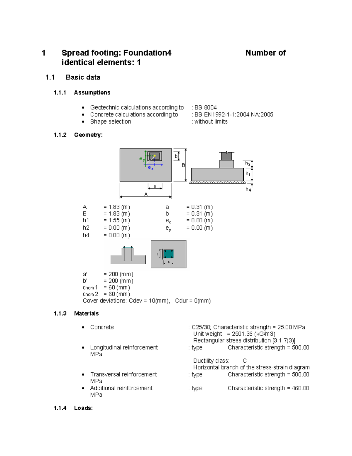 Calculation Sheet for Spread Footing Design - Revision 04 - Studocu