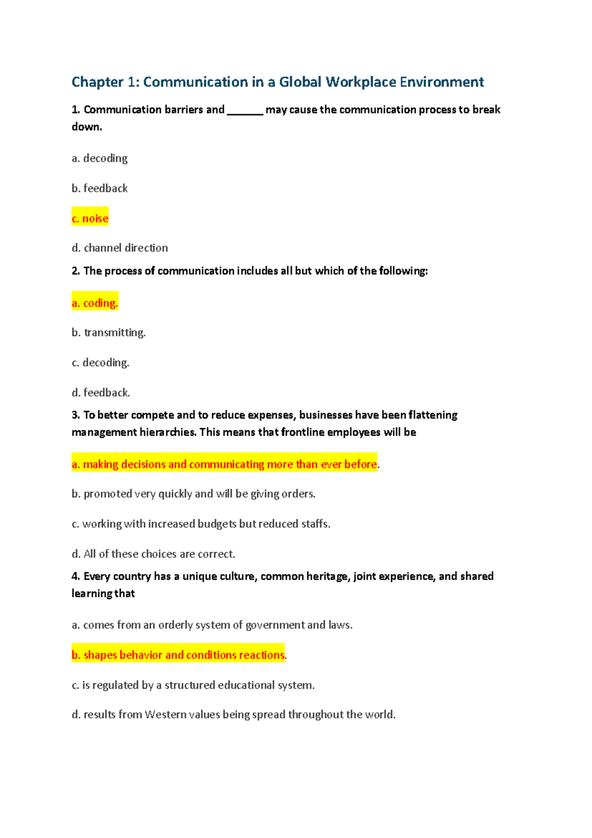 Chapter 1-5 Review: Communication and Business Messaging Strategies ...