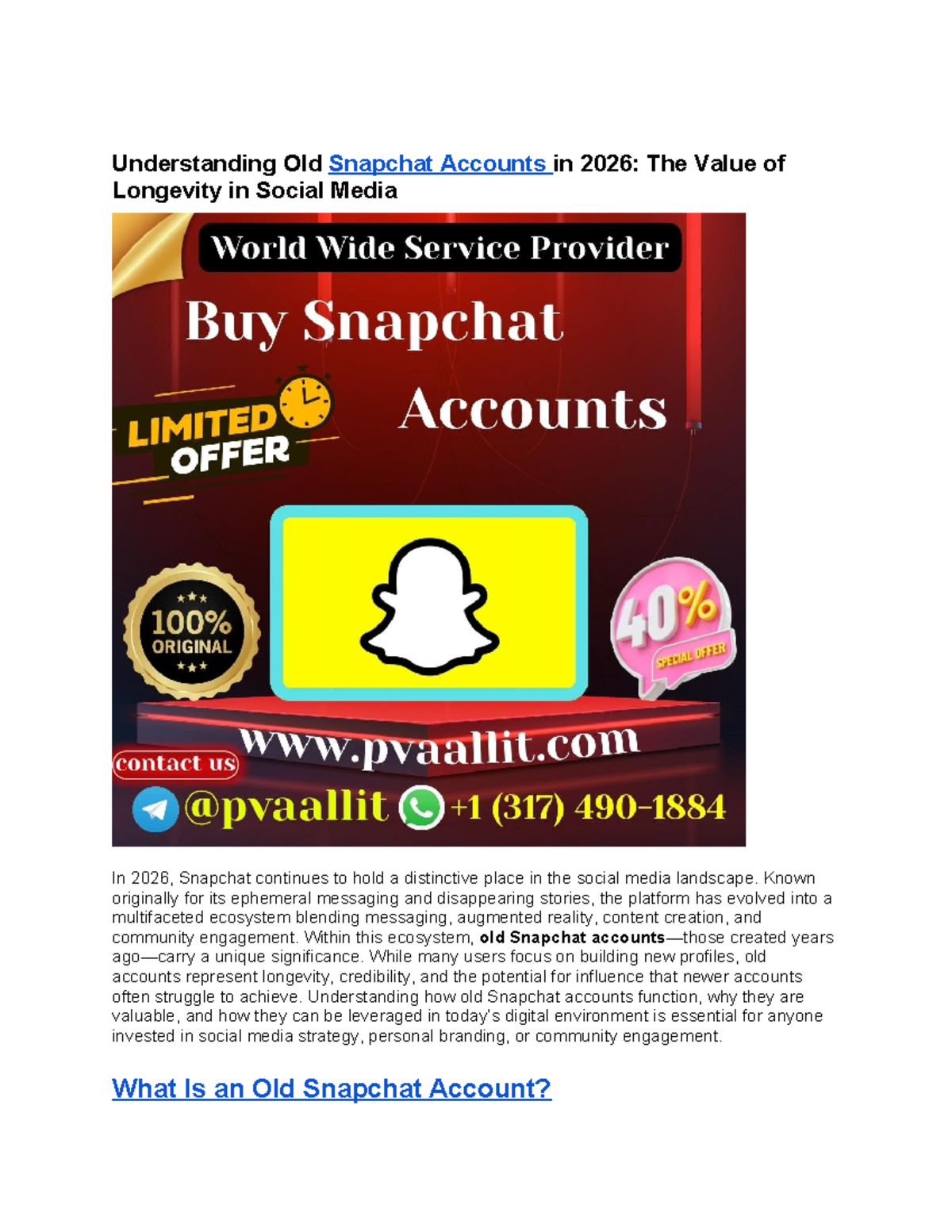 Understanding the Value of Old Snapchat Accounts in 2026 - Studocu