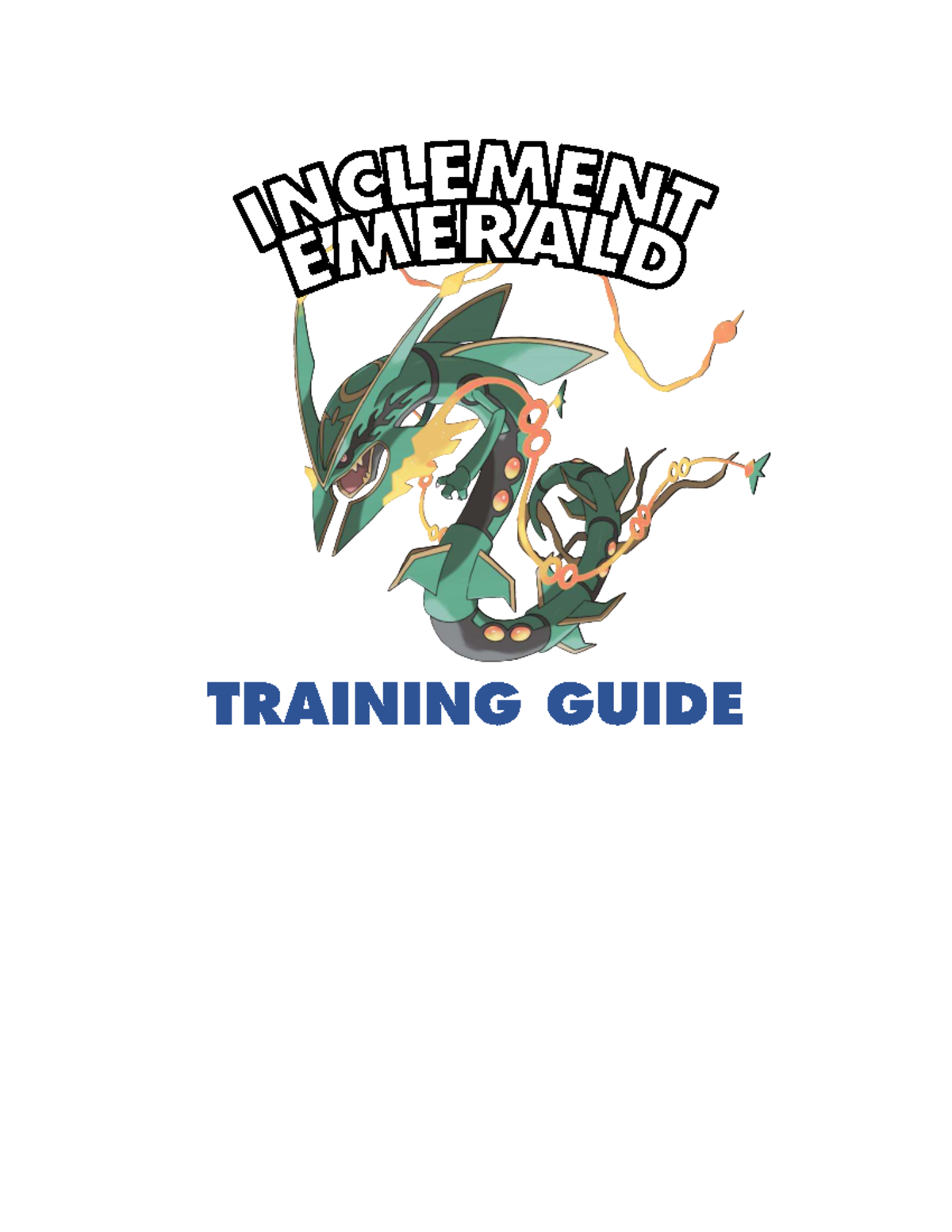 Training Guide: Experience &amp; EV Training in Inclement Emerald - Studocu