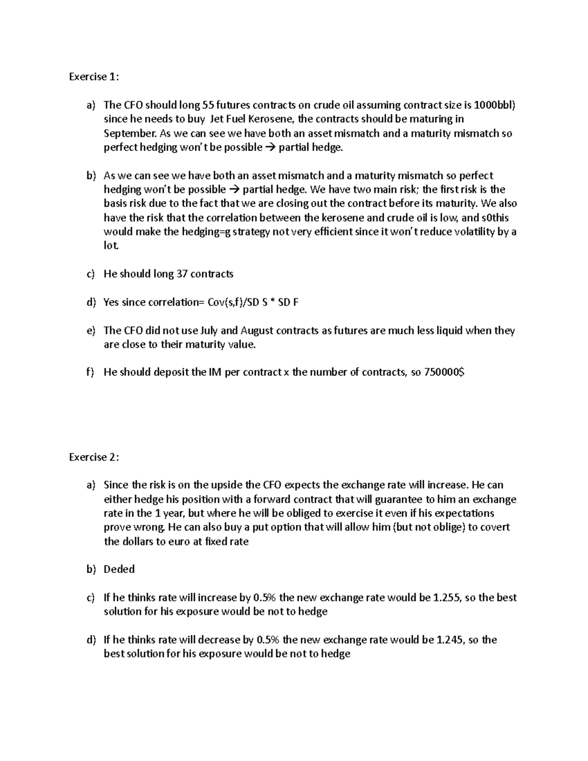 Final Exam Notes on Derivatives and Hedging Strategies (FIN 301) - Studocu
