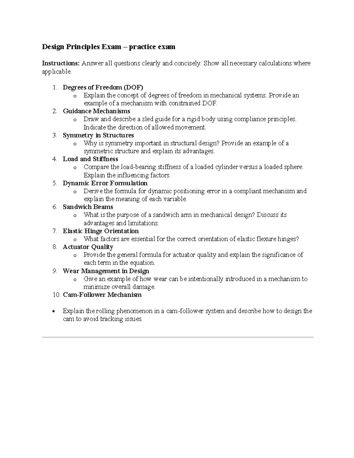 4CC40 - Design Principles Practice Exam Questions and Solutions ...
