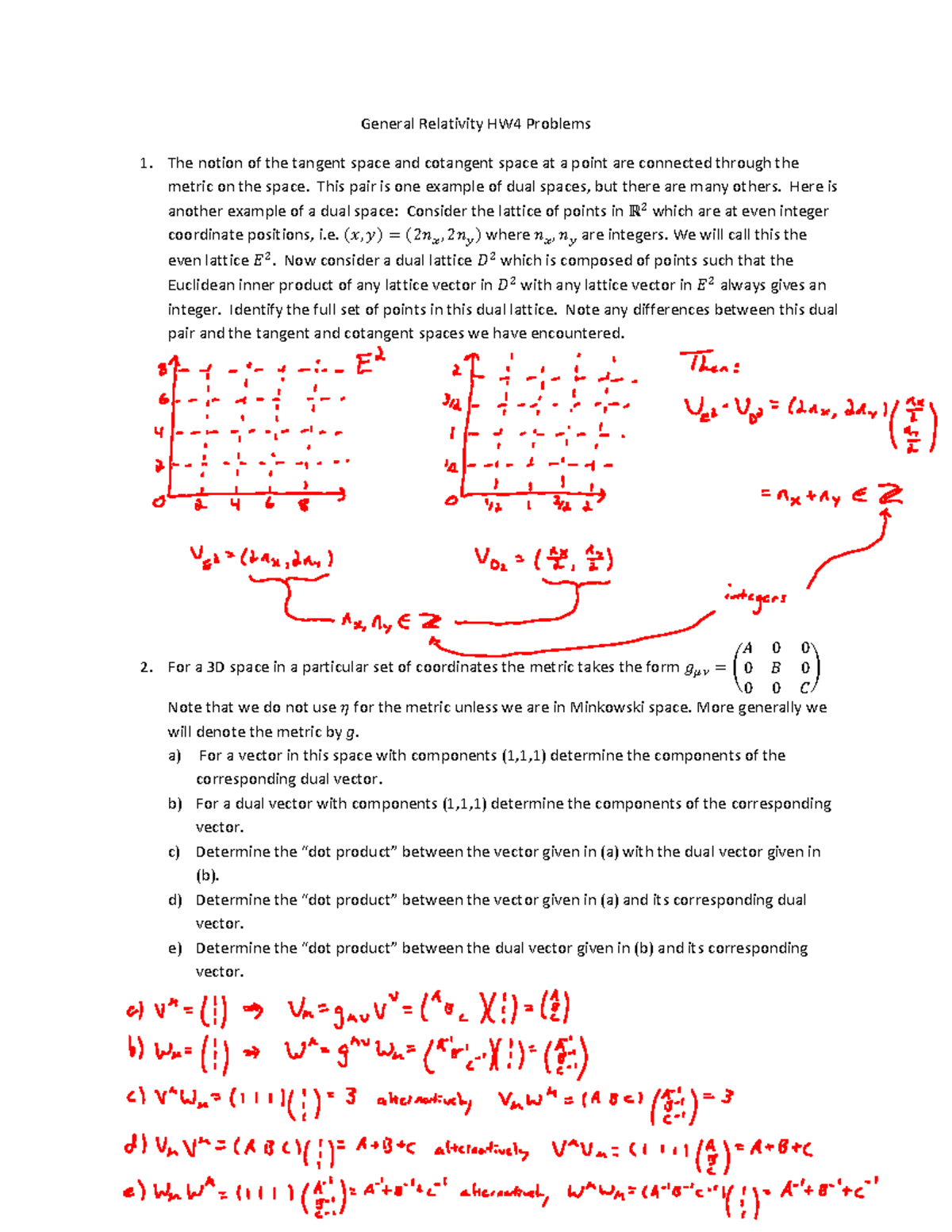 HW4 Solutions - Dr. Flournoy's Undergrad General Relativity Problems - Studocu