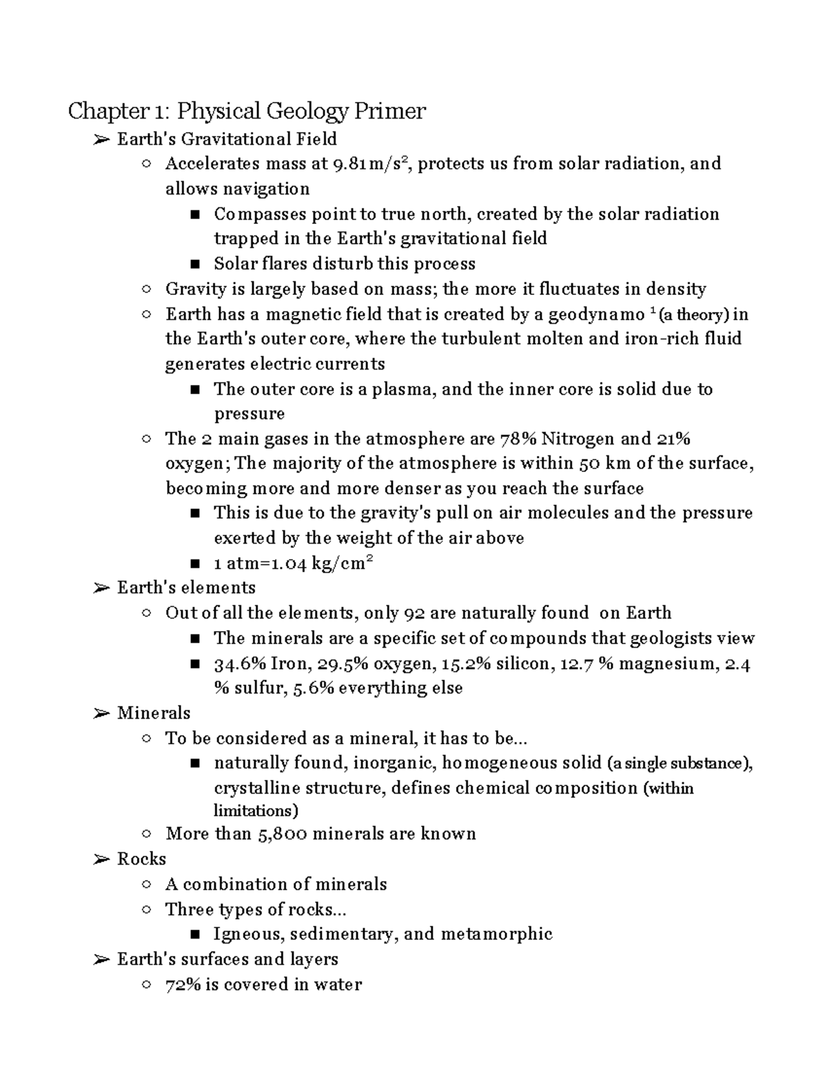 Geology Notes (GEOL 101): Exploring Earth's History and Structure - Studocu