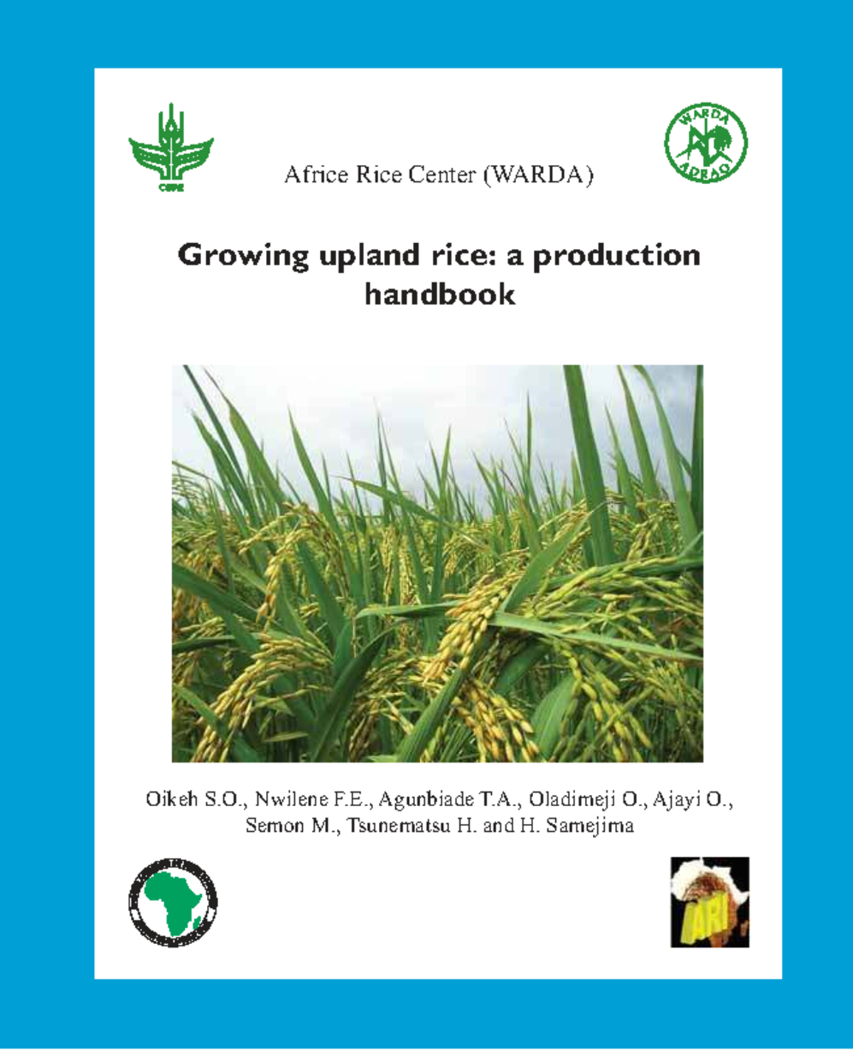 Upland Rice Cultivation in Nigeria: A Production Handbook (WARDA) - Studocu