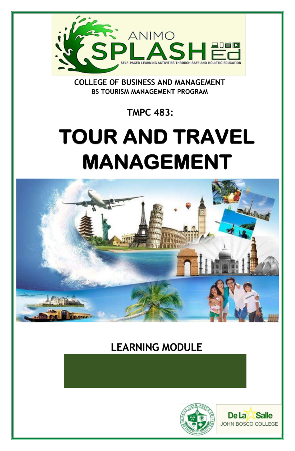 Module 7: Itinerary Planning in Tour & Travel Management - Studocu