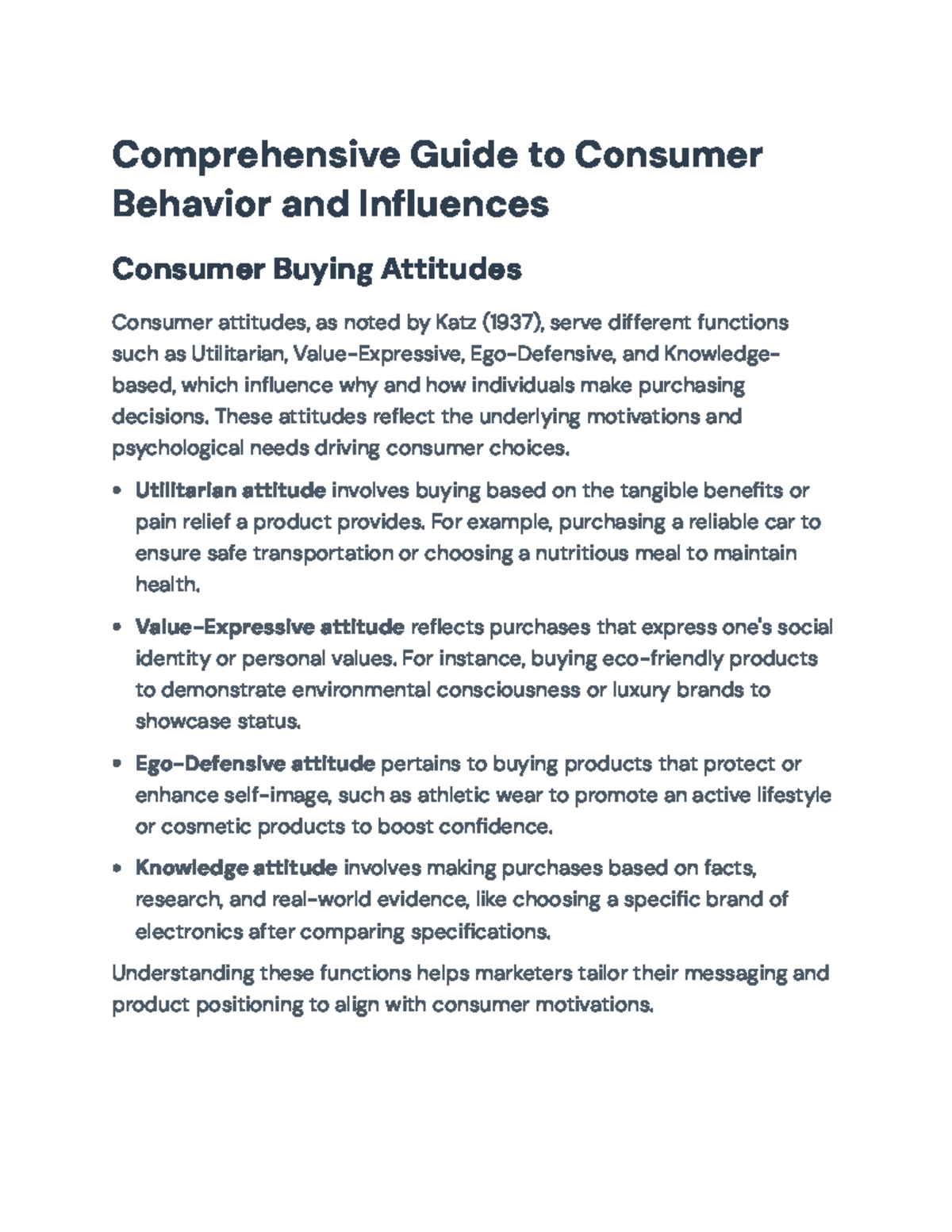 Comprehensive Study on Consumer Behavior & Influencing Factors (CB 101 ...