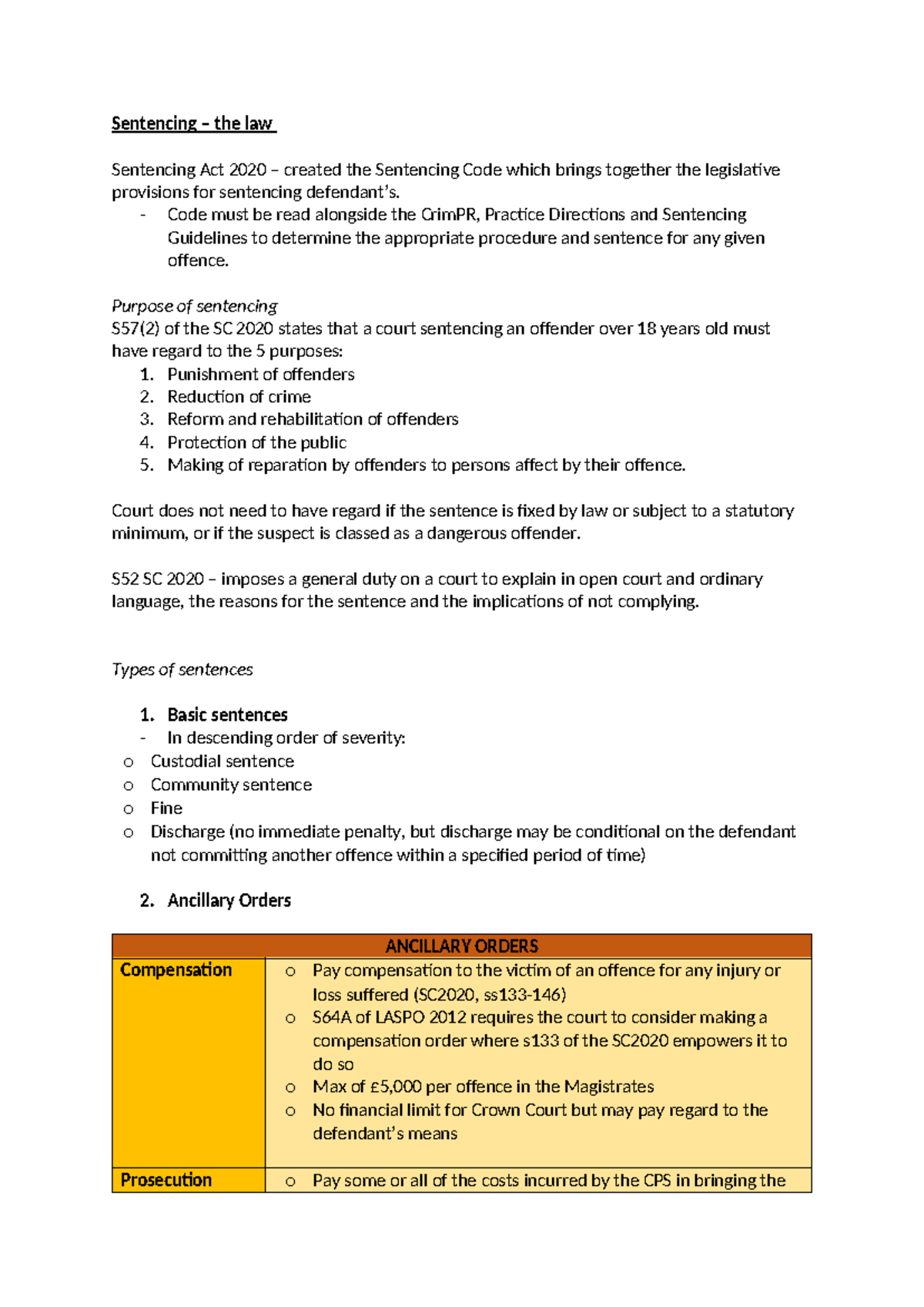 Sentencing Guidelines and Principles: SC 2020 Overview and Analysis ...