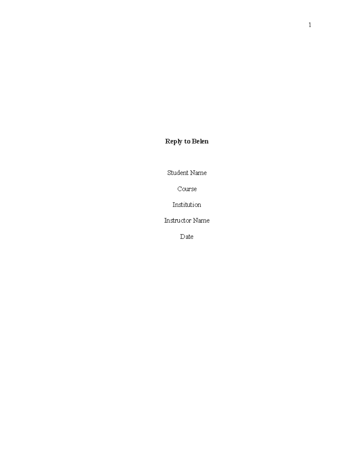 Reply to Belen - contain my lecturers notes - 1 Reply to Belen Student ...