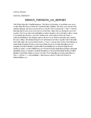 Design Thinking 111 Proposal - Bernice Taylor DESIGN_THINKING DESIGN ...