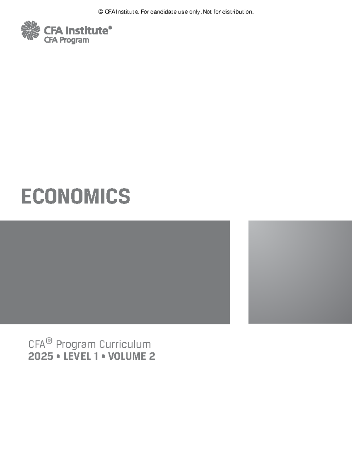 CFA LV1 2025 - Volume 02: Economics Program Curriculum - Studocu