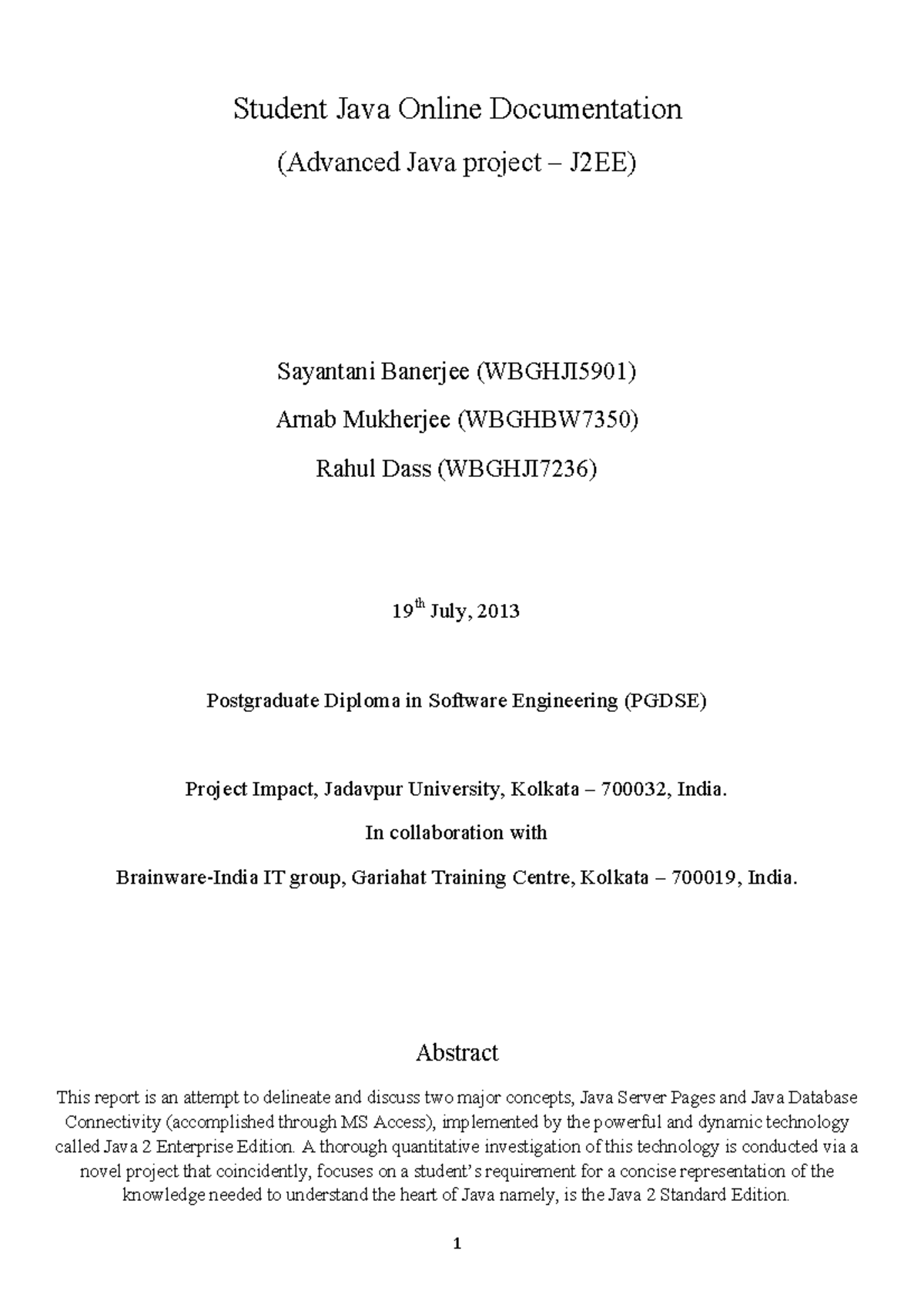 Student Java Online Documentation Advanc - Student Java Online ...