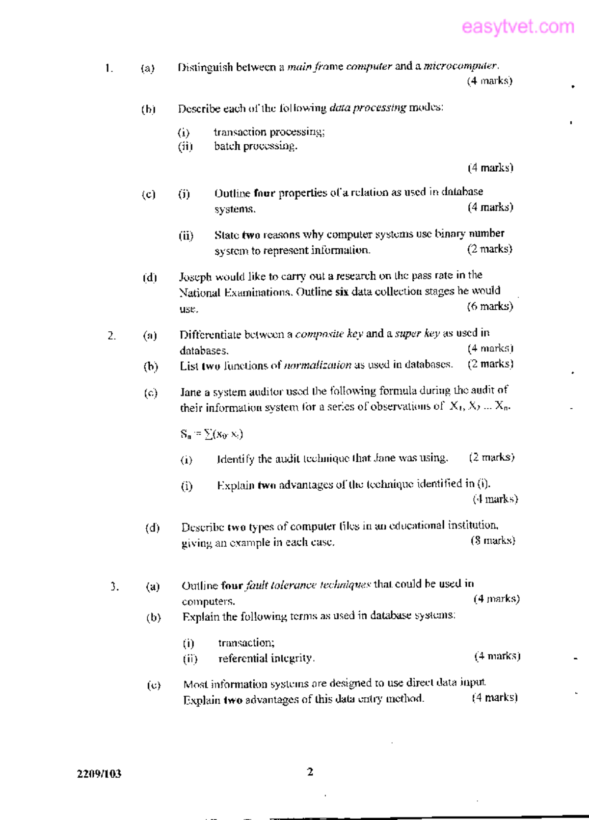 OS Test 4: Computer Systems, Databases, and Information Processing ...
