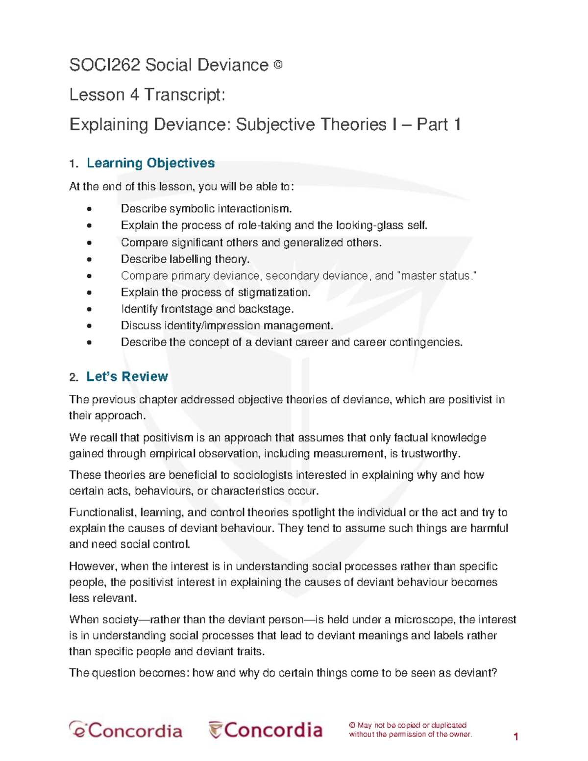 SOCI262 Final Exam Notes: Symbolic Interactionism & Deviance Insights ...