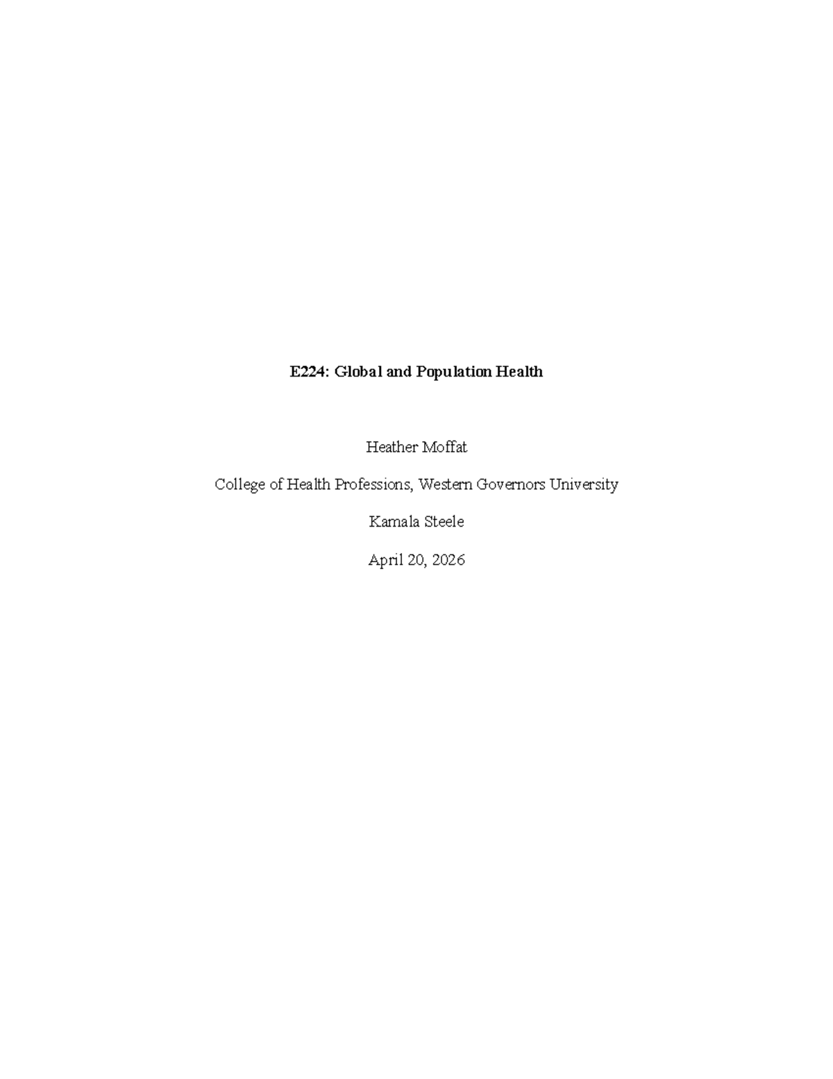 E224: Global and Population Health Task 1 - Homelessness in Salt Lake ...
