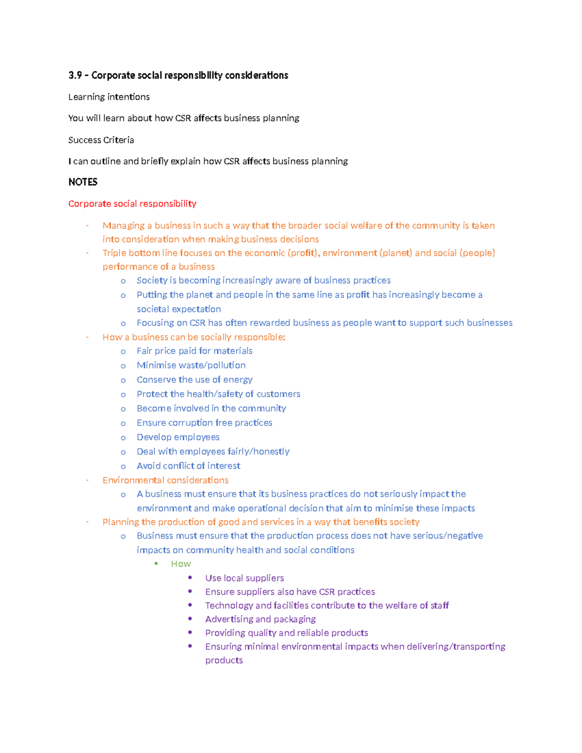 Chapter 3.9 - Corporate Social Responsibility in Business Planning ...