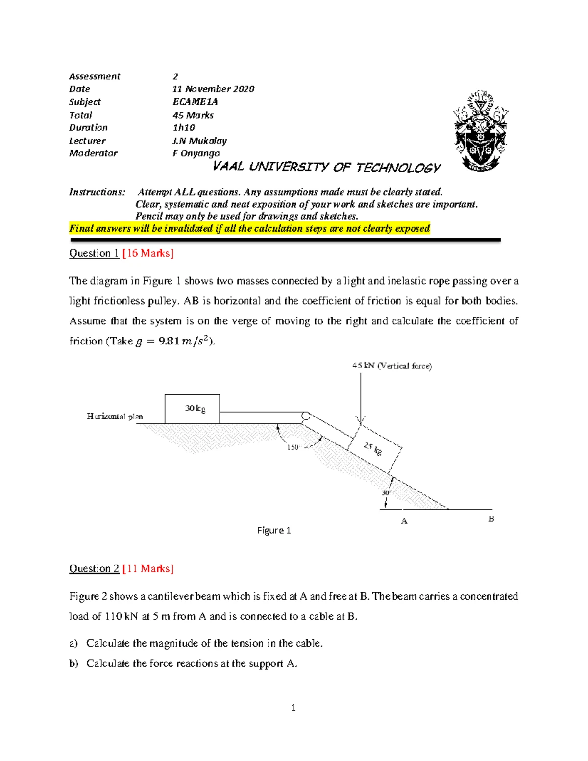 TEST 1: Applied Computer Sciences - Practice Questions - Studocu
