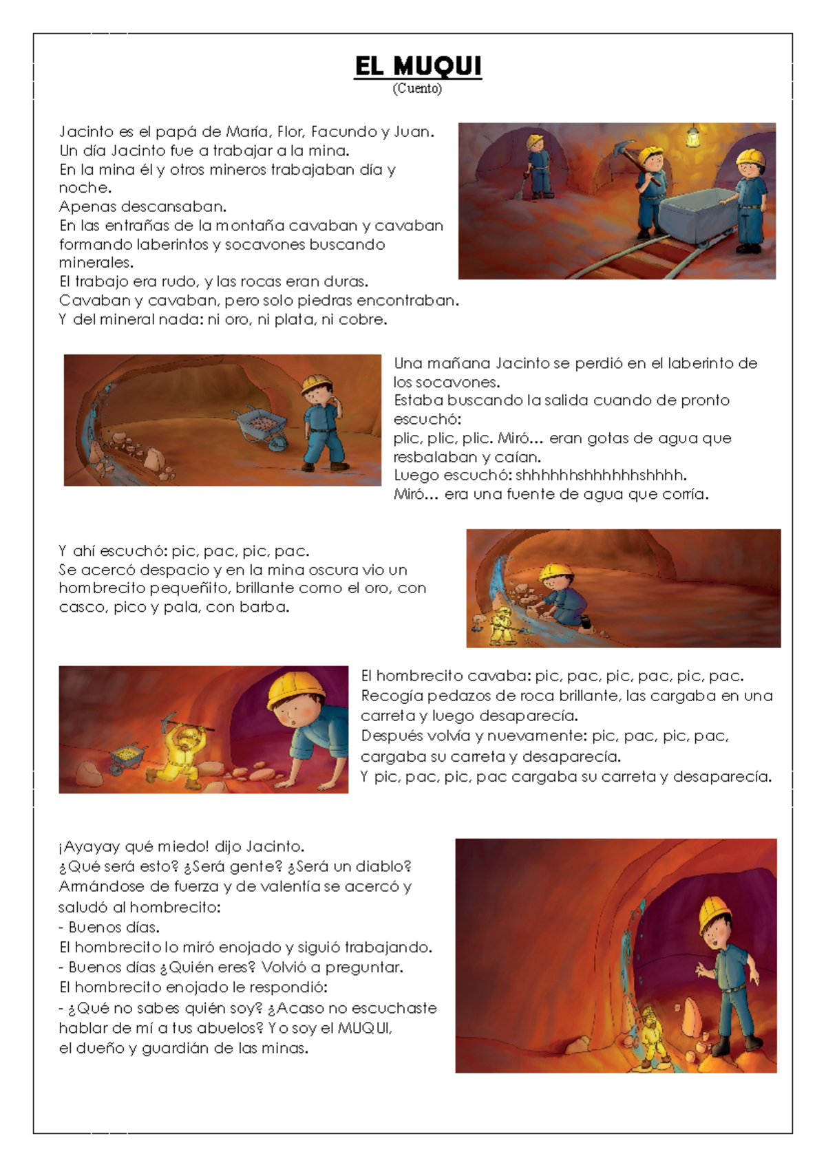 EL MUQUI (Cuento) - Comprensión Lectora Inicial - Studocu