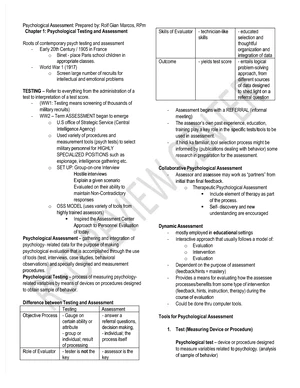 Psych 101 - Final Exam Notes on Psychological Assessment & Testing ...