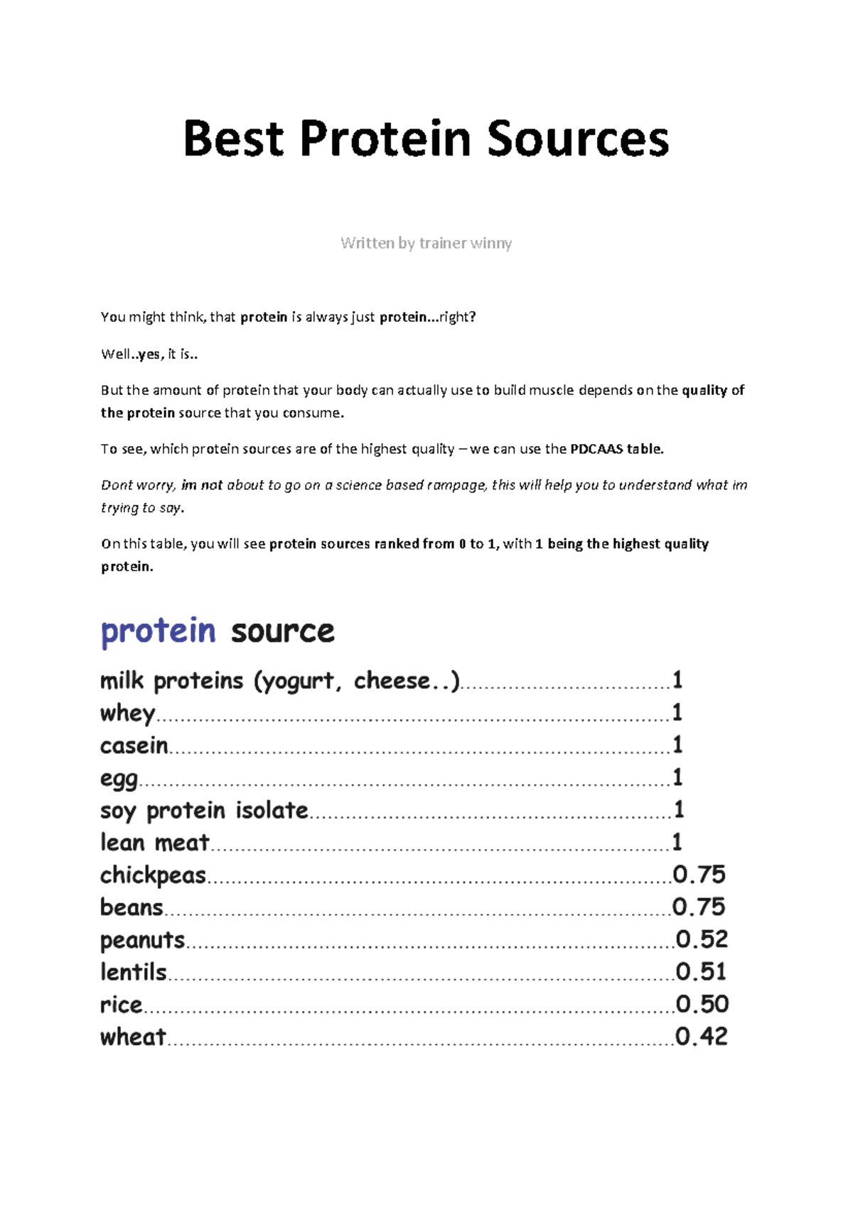 Best protein sources - Guia de nutricion - Best Protein Sources Written ...