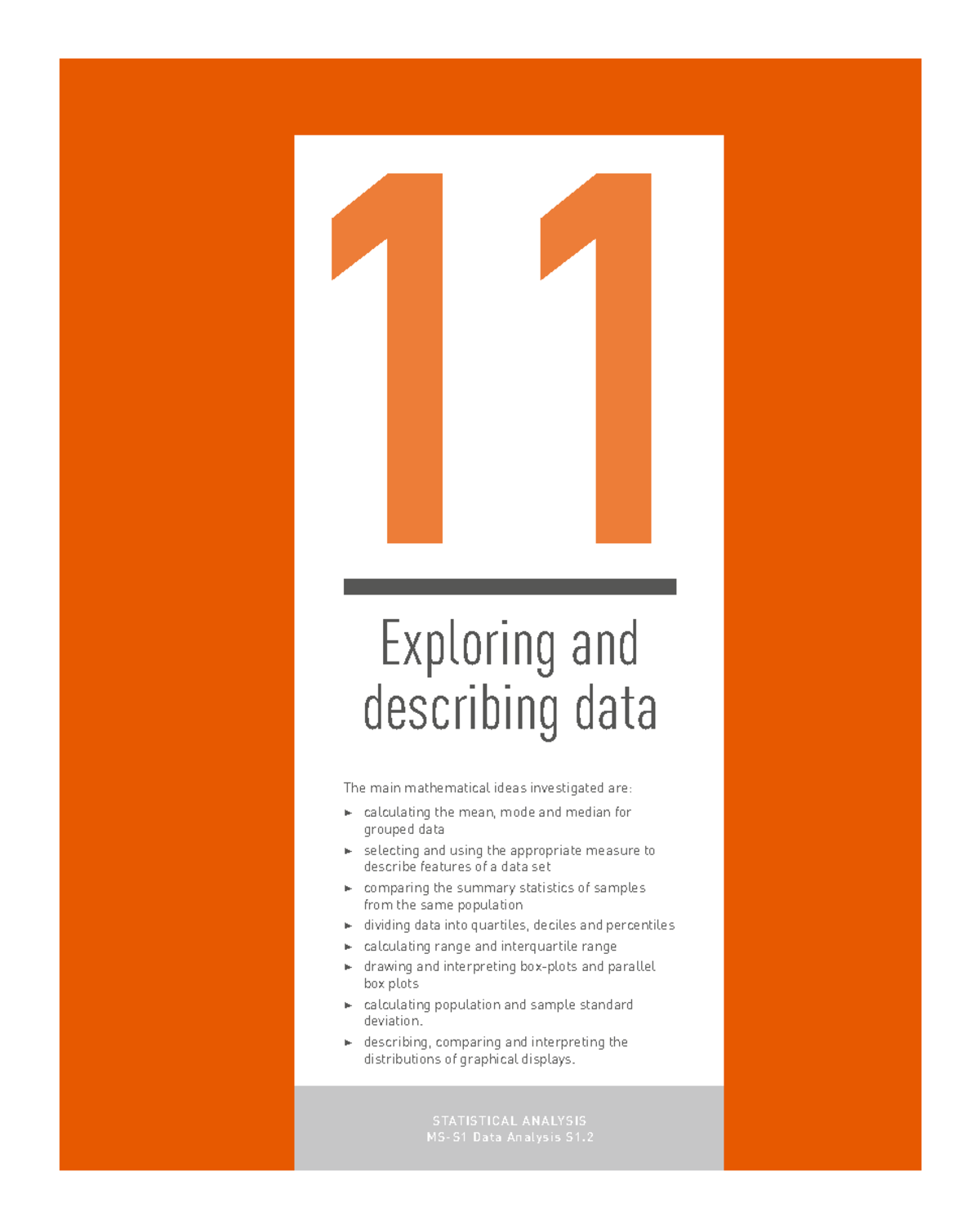 11. Data Analysis: Exploring and Describing Statistical Techniques ...