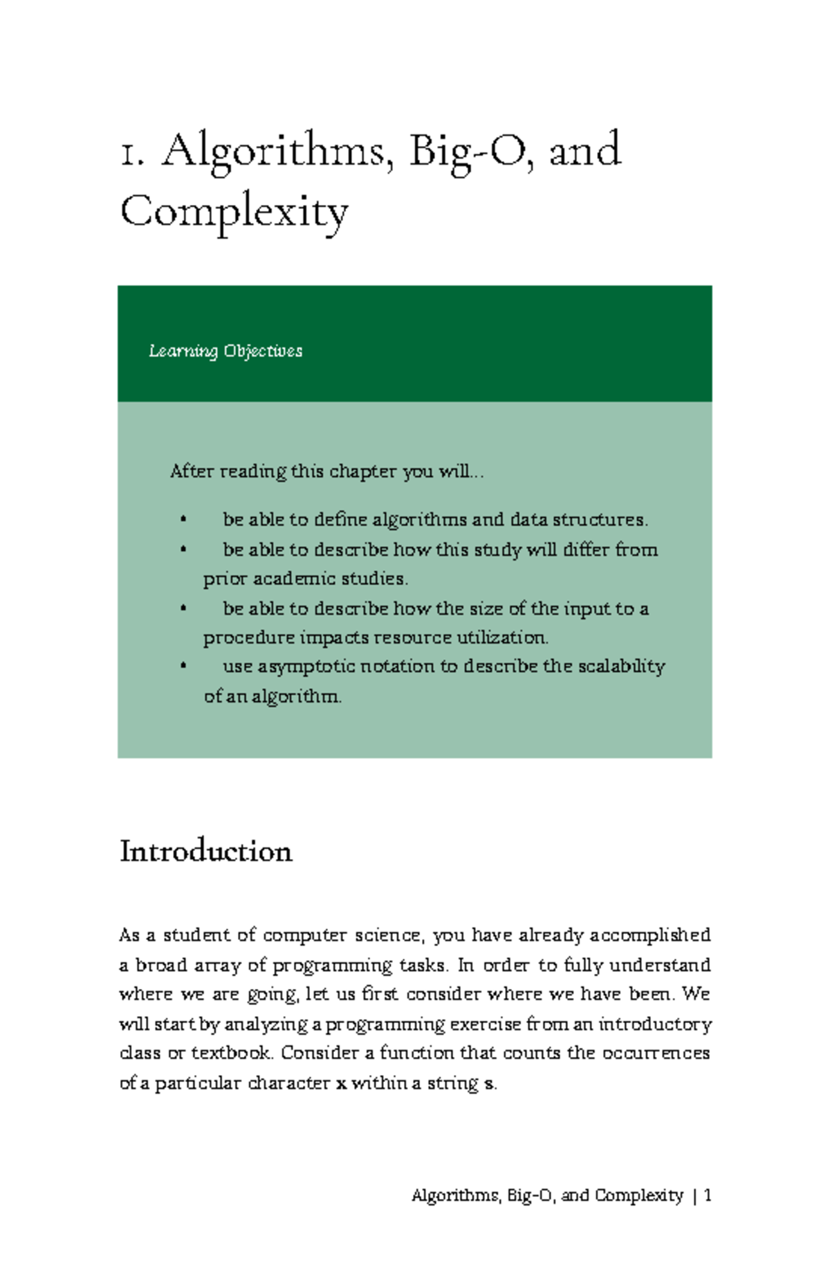 Algorithms, Big-O, and Complexity Overview (CS101) - Studocu