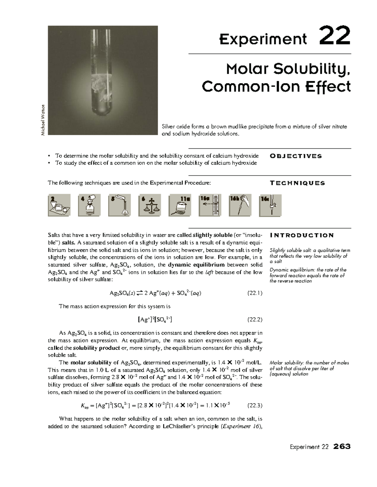 Molar Solubility and Common Ion Effect in Ca(OH)2 - Experiment 22 - Studocu