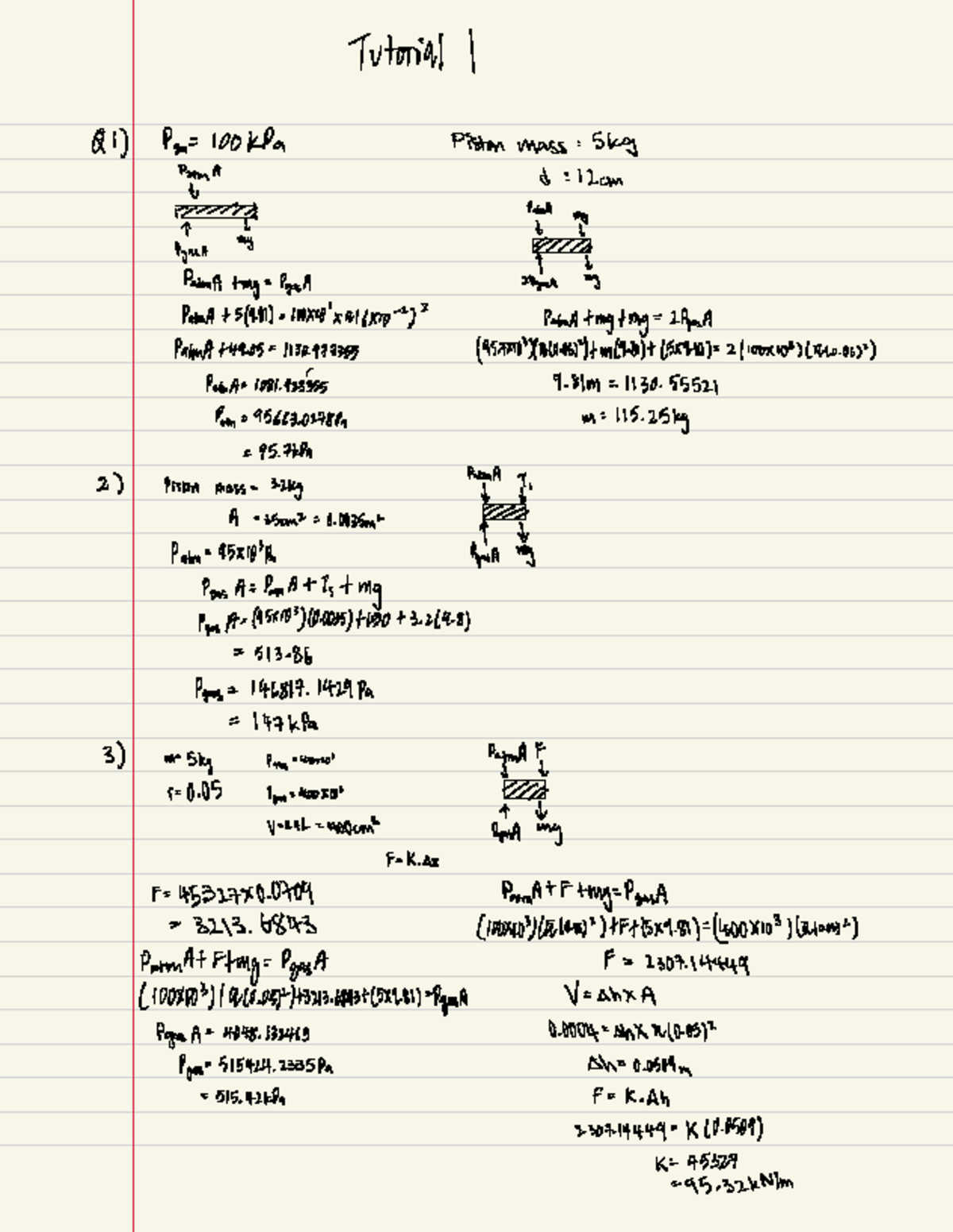 PHYS 101: Tutorial I - Detailed Solutions and Explanations - Studocu