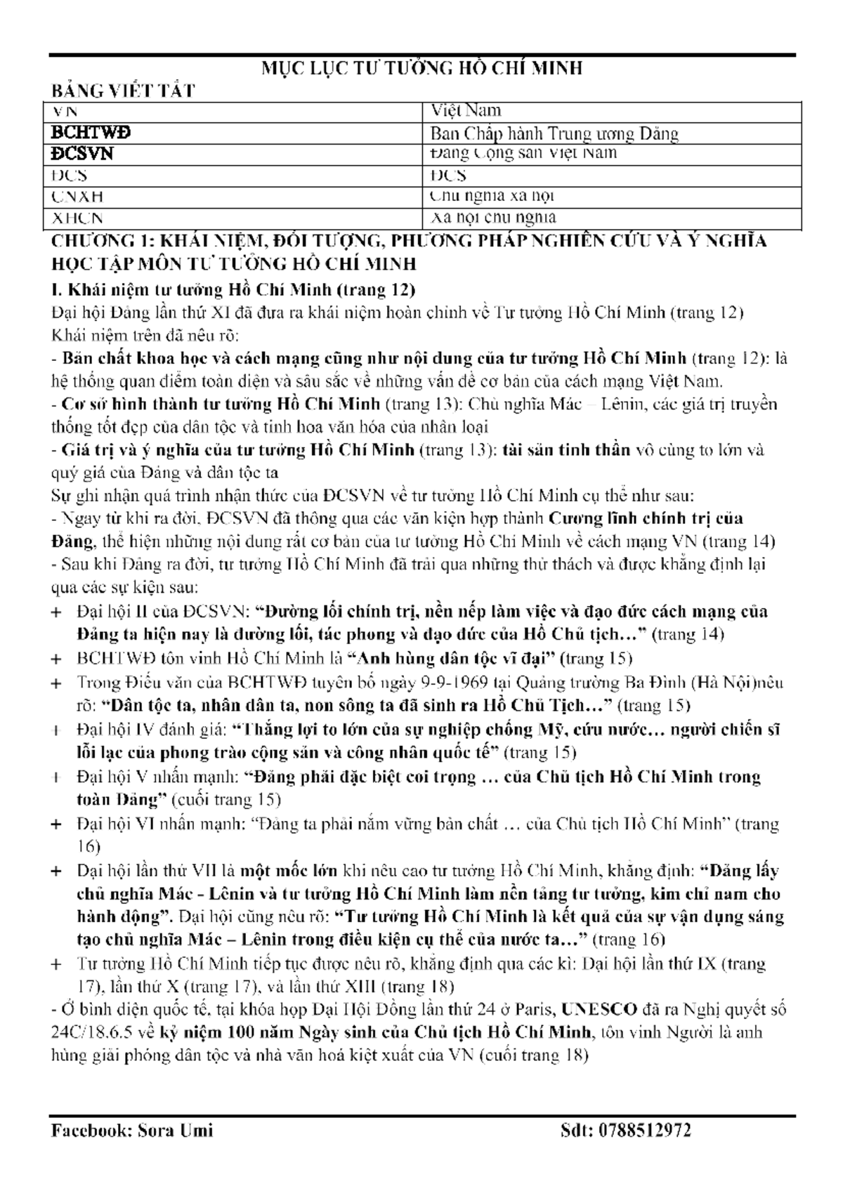 Mục Lục Tư Tưởng Hô Chí Minh - Tài Liệu Học Tập Môn Tư Tưởng HCM - Document Preview