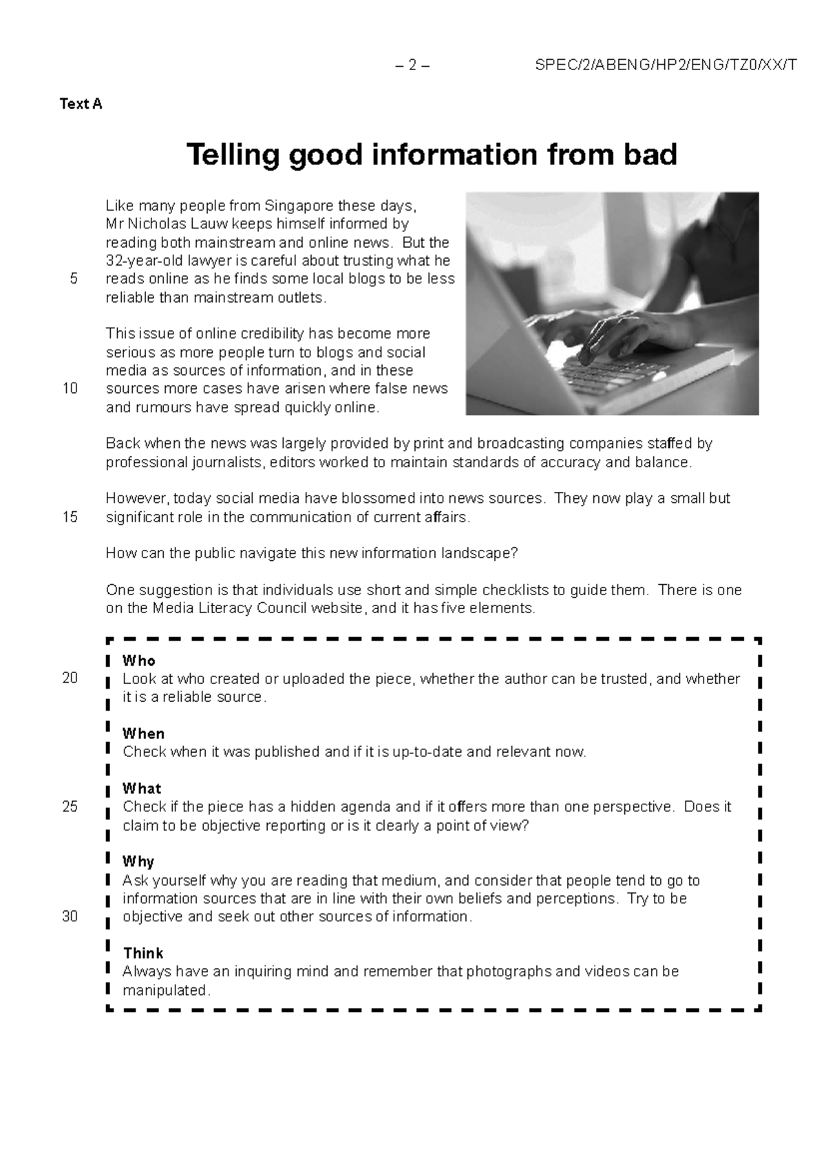 ENG 101: Evaluating Information Credibility in the Digital Age - Studocu