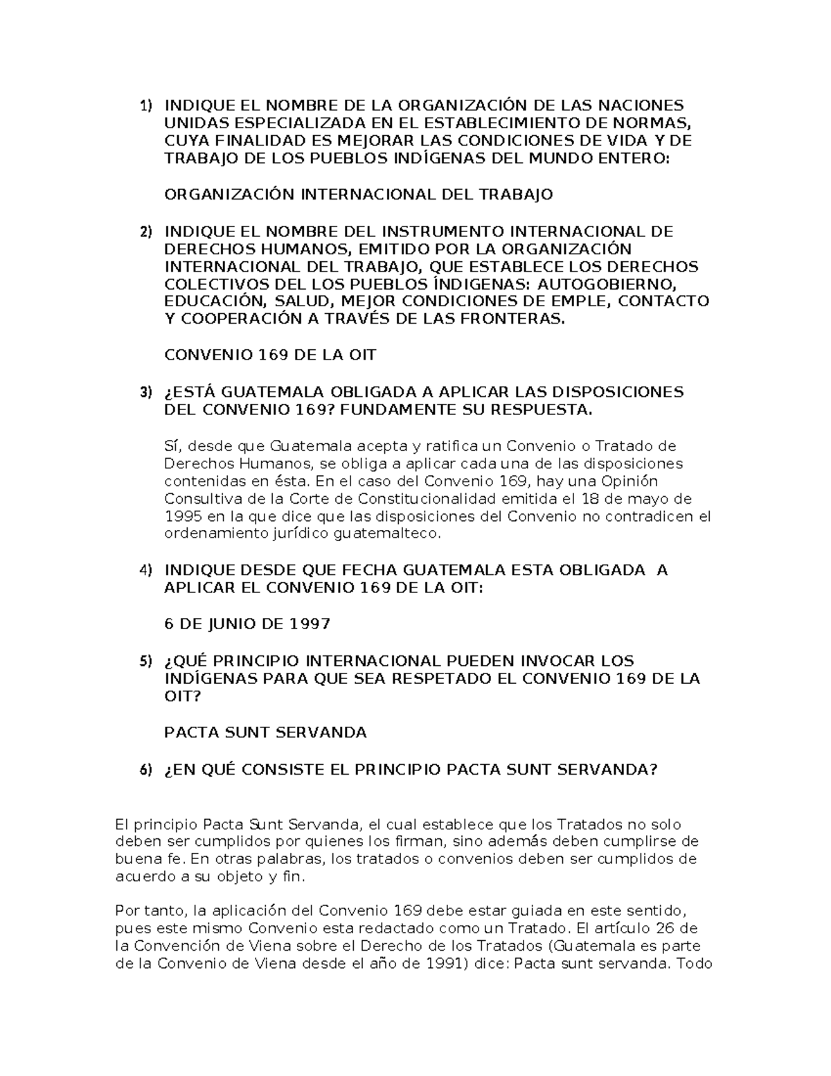 Cuestionario Convenio 169 OIT - 1) INDIQUE EL NOMBRE DE LA ORGANIZACIÓN ...