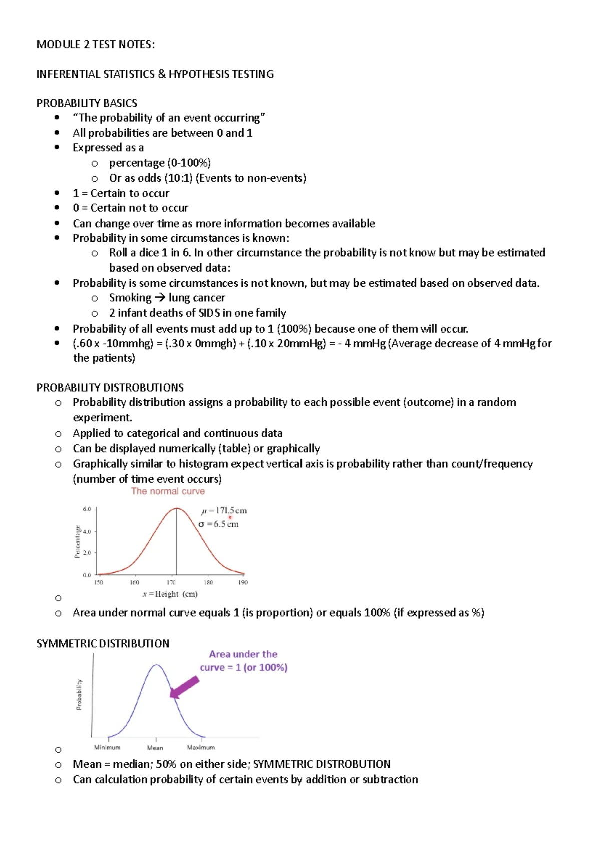 MODULE 2: Inference & Hypothesis Testing - A Comprehensive Guide - Studocu