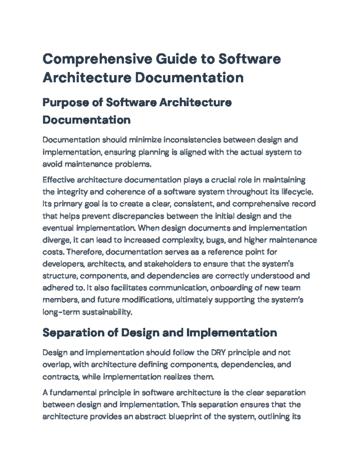 Comprehensive Guide to Software Architecture & Design Principles (CS101 ...