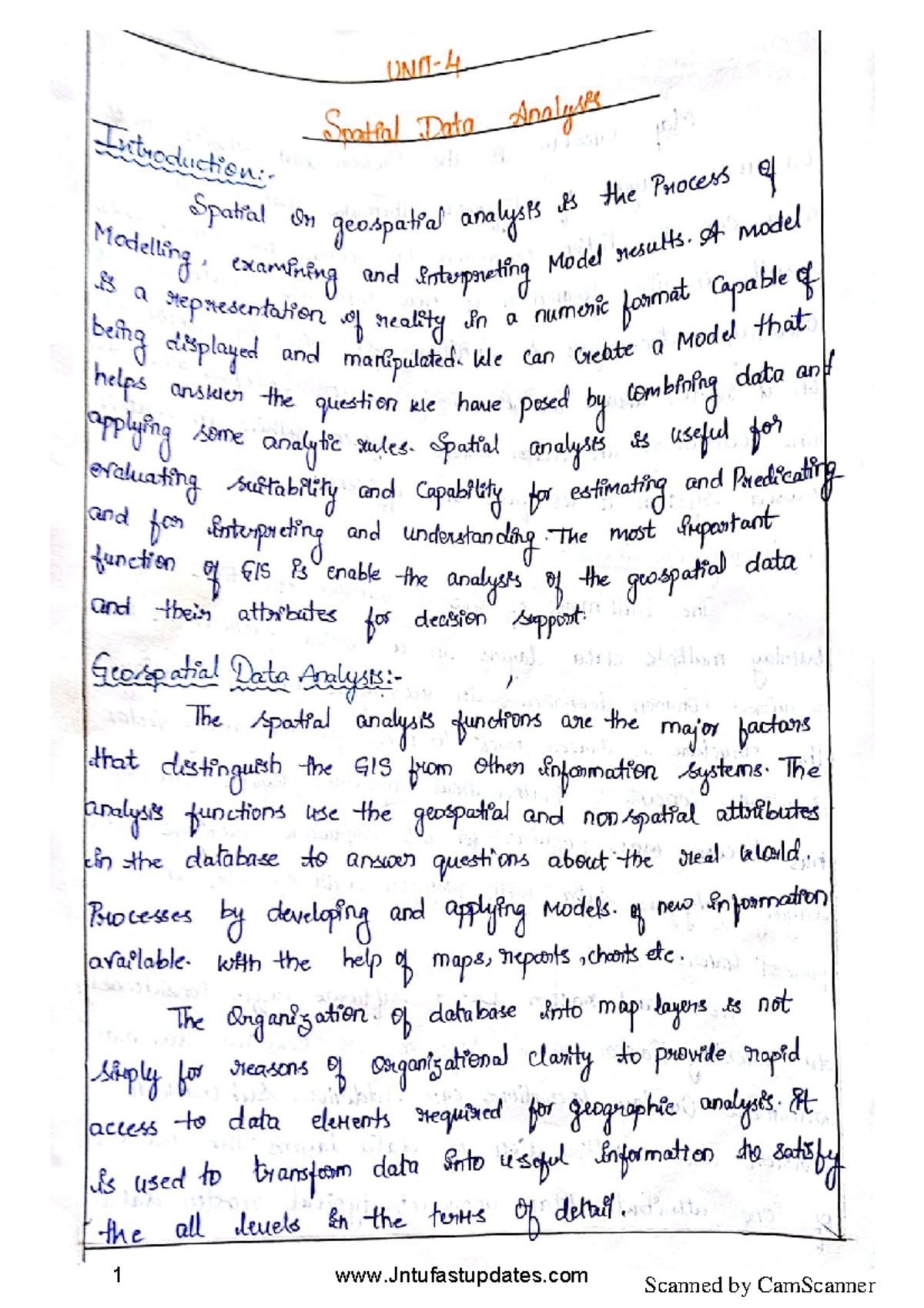 RSGA R16 - UNIT-4 - lecture notes - Introduction Spatial Data Analyses ...
