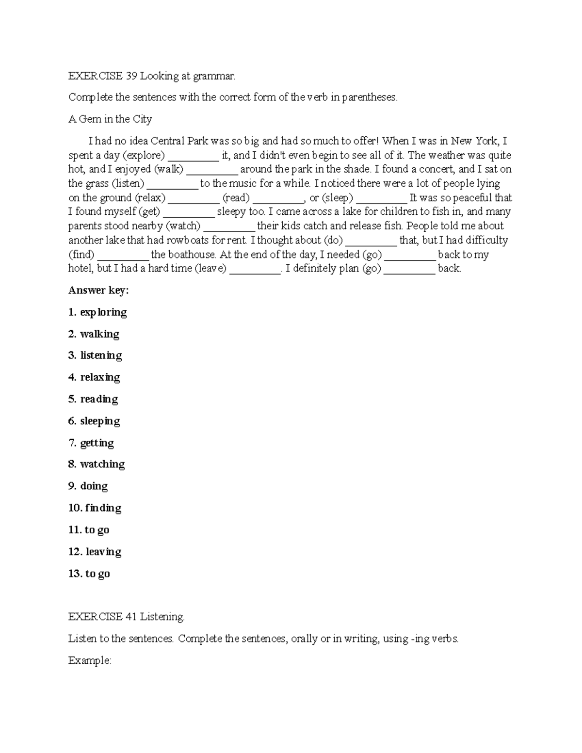 Chapter 14 Exercise 39, Exercise 41 and Exercise 46 - English Language ...