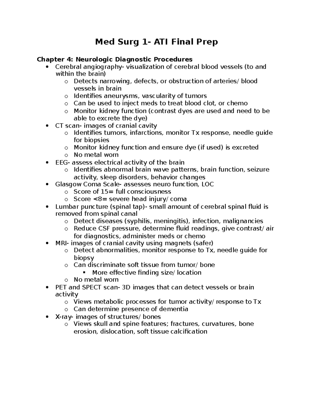 ATI final prep med surg 1 - Med Surg 1- ATI Final Prep Chapter 4 ...
