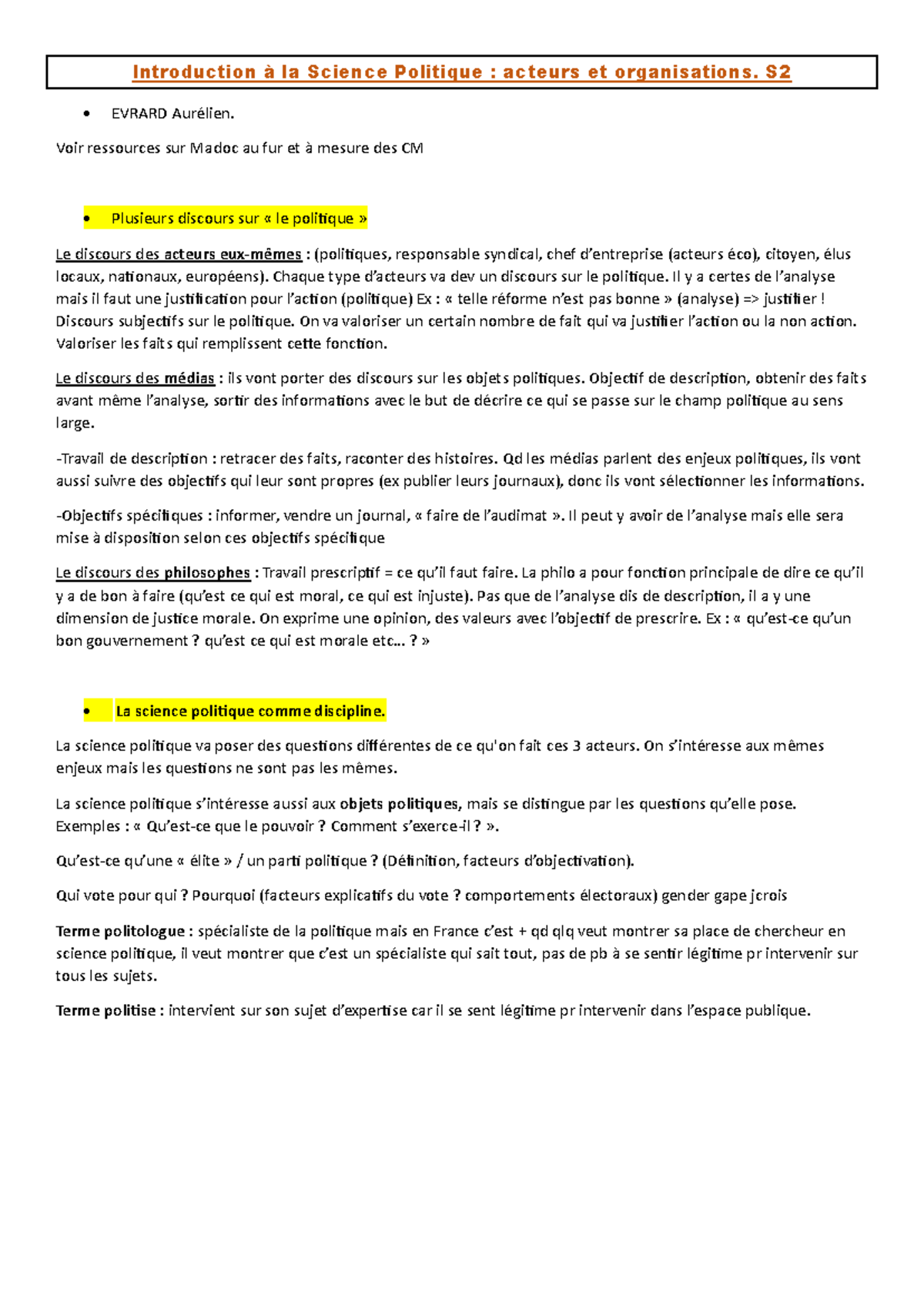 Introduction à la Science Politique - Introduction à la Science ...